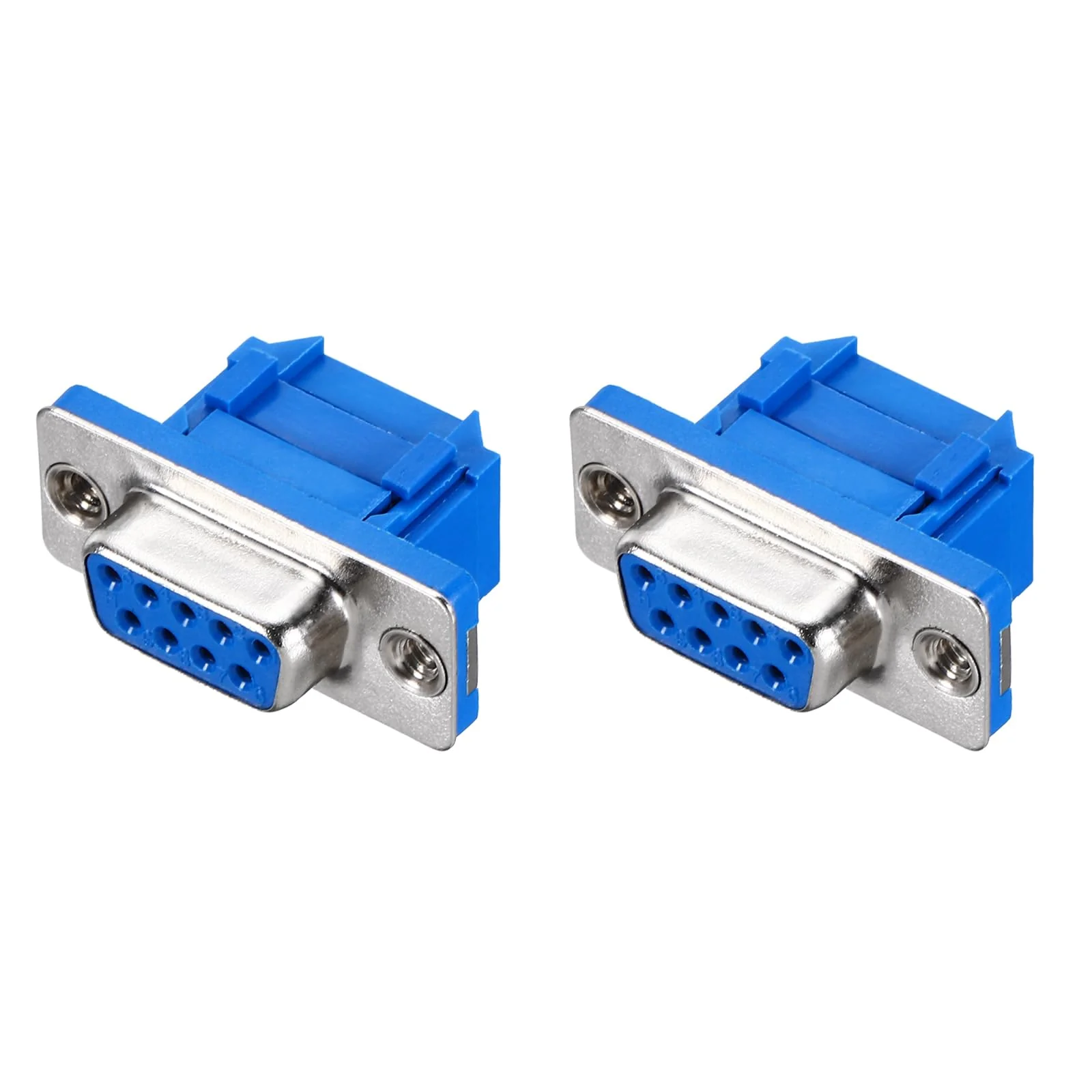 QUARKZMAN D-Sub Connector DB9 IDC Crimp Connector Female 9 Pin 2 Row Female Serial Junction Box Breakout for Mechanical Equipment CNC Computer Pack of 2