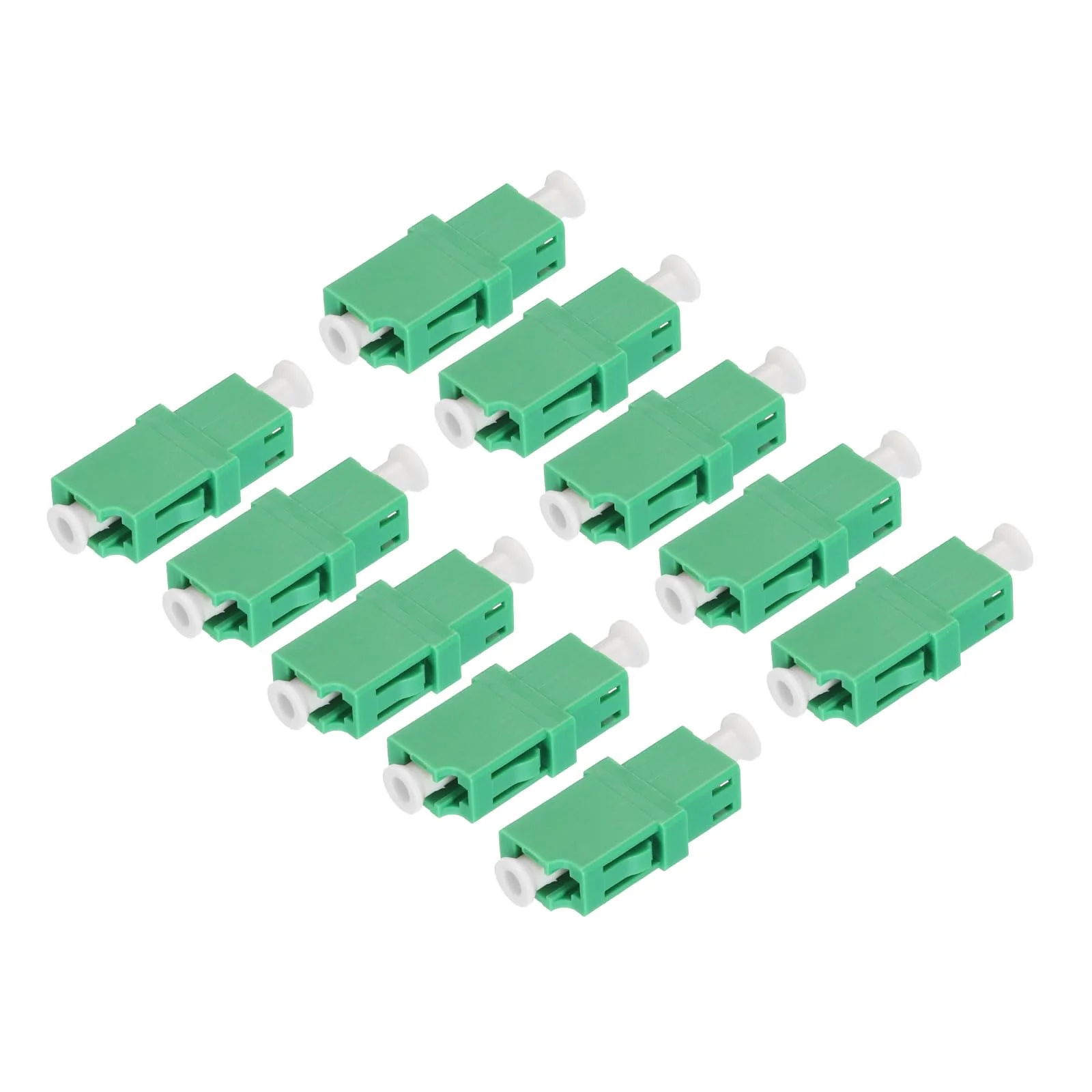 QUARKZMAN Fiber Optical Coupler LC to LC/APC Single Mode Simplex Adapter LC-LC/APC Network Internet Connection Pack of 10
