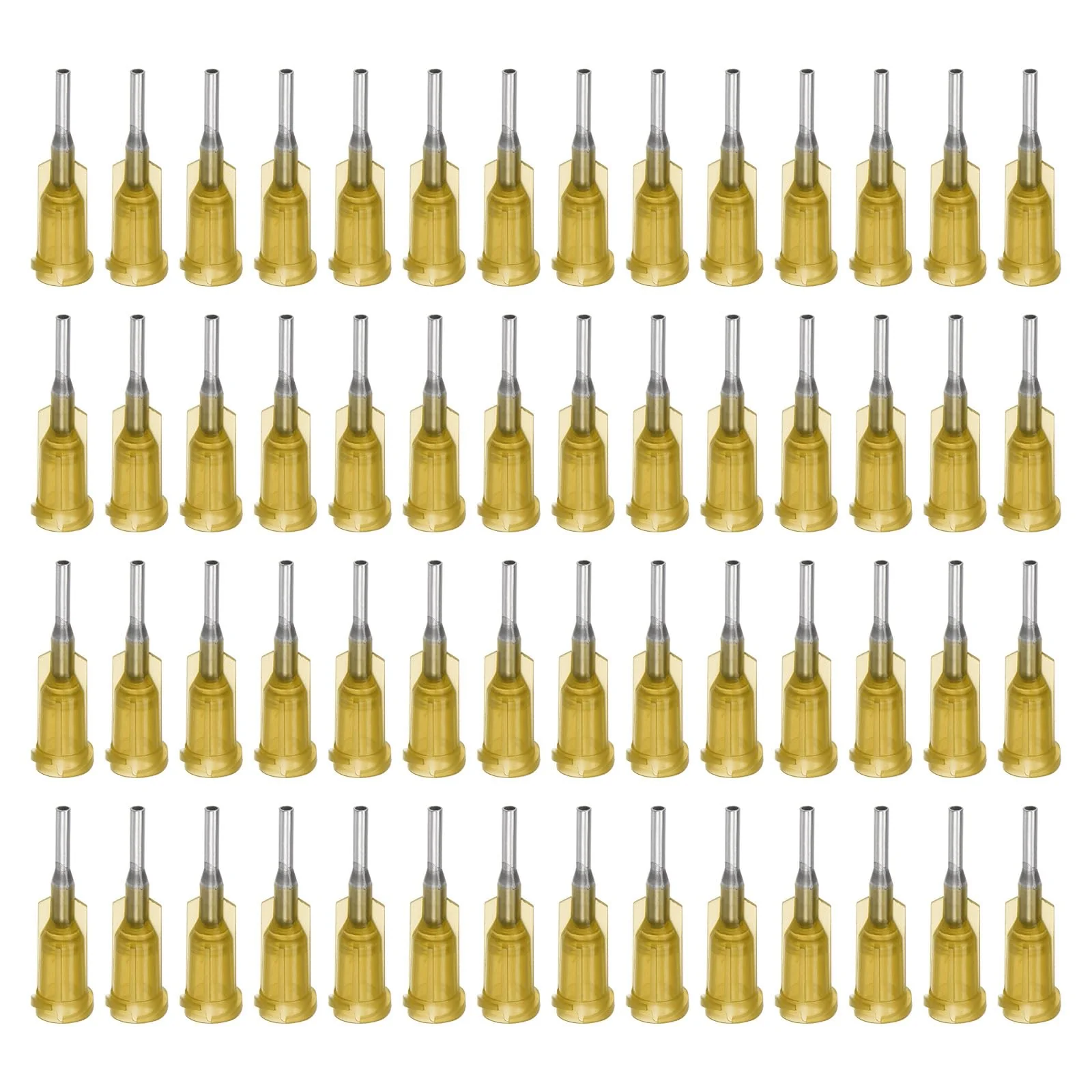 QUARKZMAN Industrial Blunt Tip Cannula 17G 1/4 Inch Length with Luer Lock Screw Connection, Dispensing Cannula for Liquid Glue Gun, Pack of 100 (Yellow) 17G 1/4" yellow