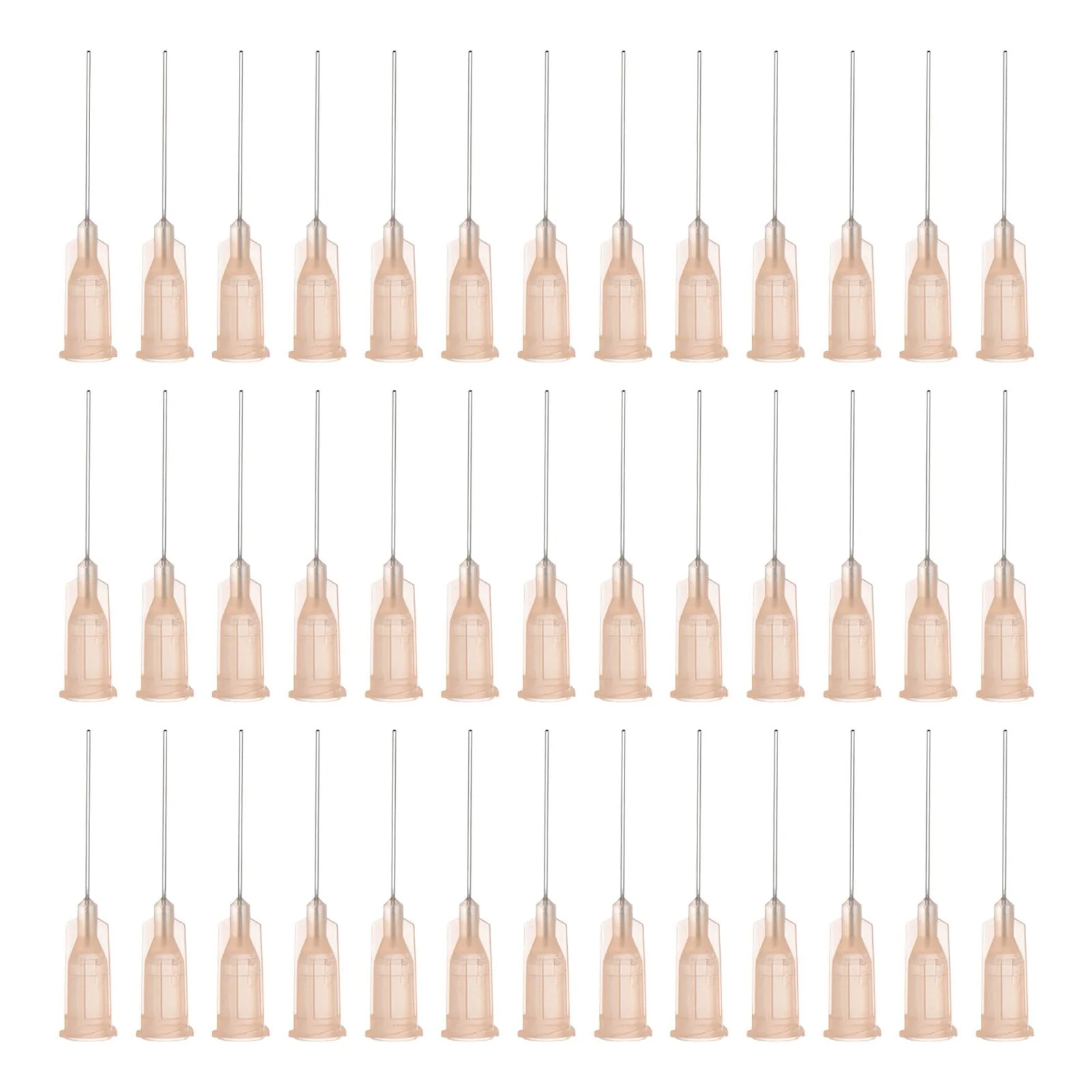 QUARKZMAN Industrial Blunt Tip Cannula 26G 1 Inch Length with Luer Lock Screw Connection, Dispensing Cannula for Liquid Glue Gun, 40 Pieces (Light Brown)