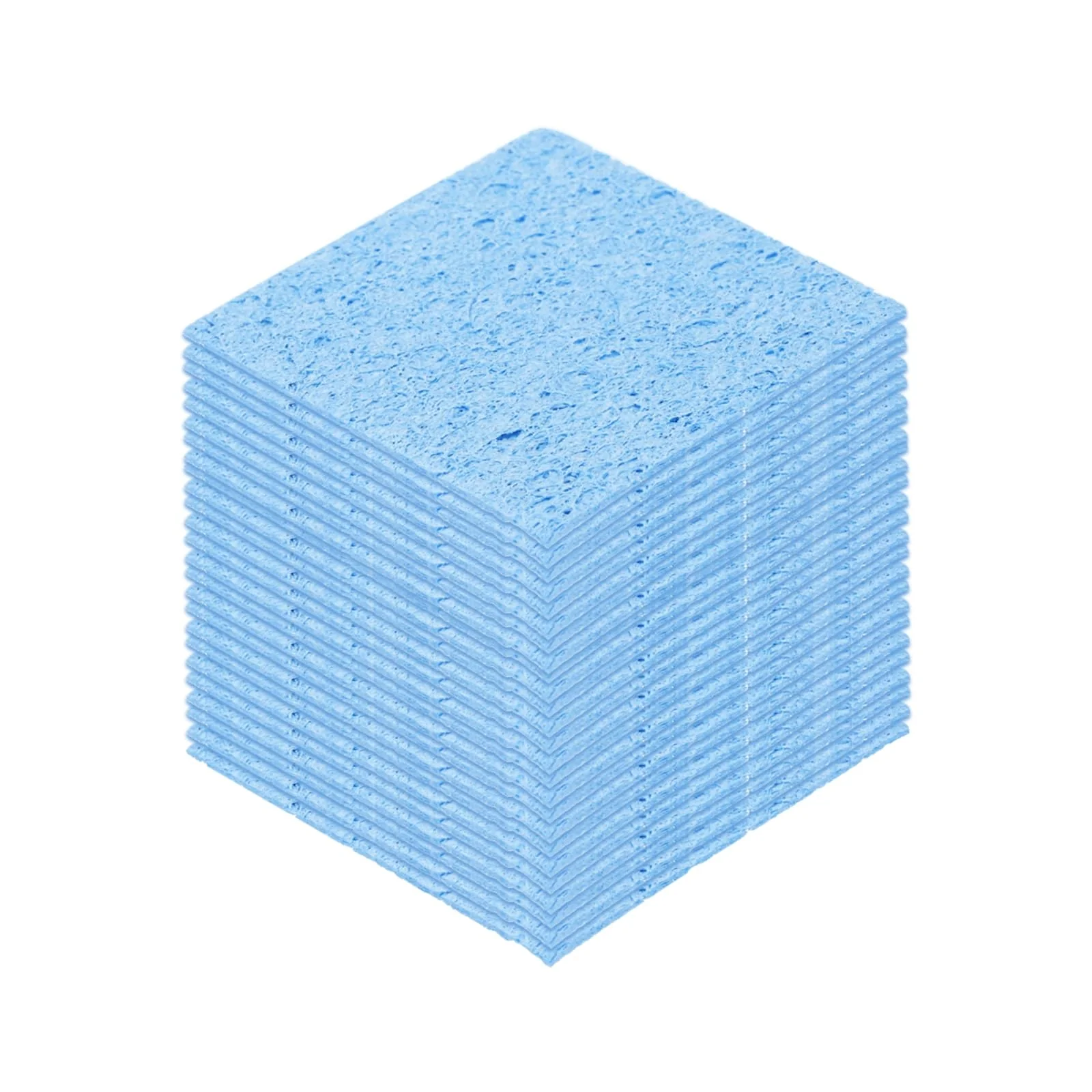 QUARKZMAN Pack of 15 Soldering Sponge 6 x 6 cm Square with Holes Blue Cleaning Pads Soldering Tip Replacement for Cleaning the Soldering Iron 6mm