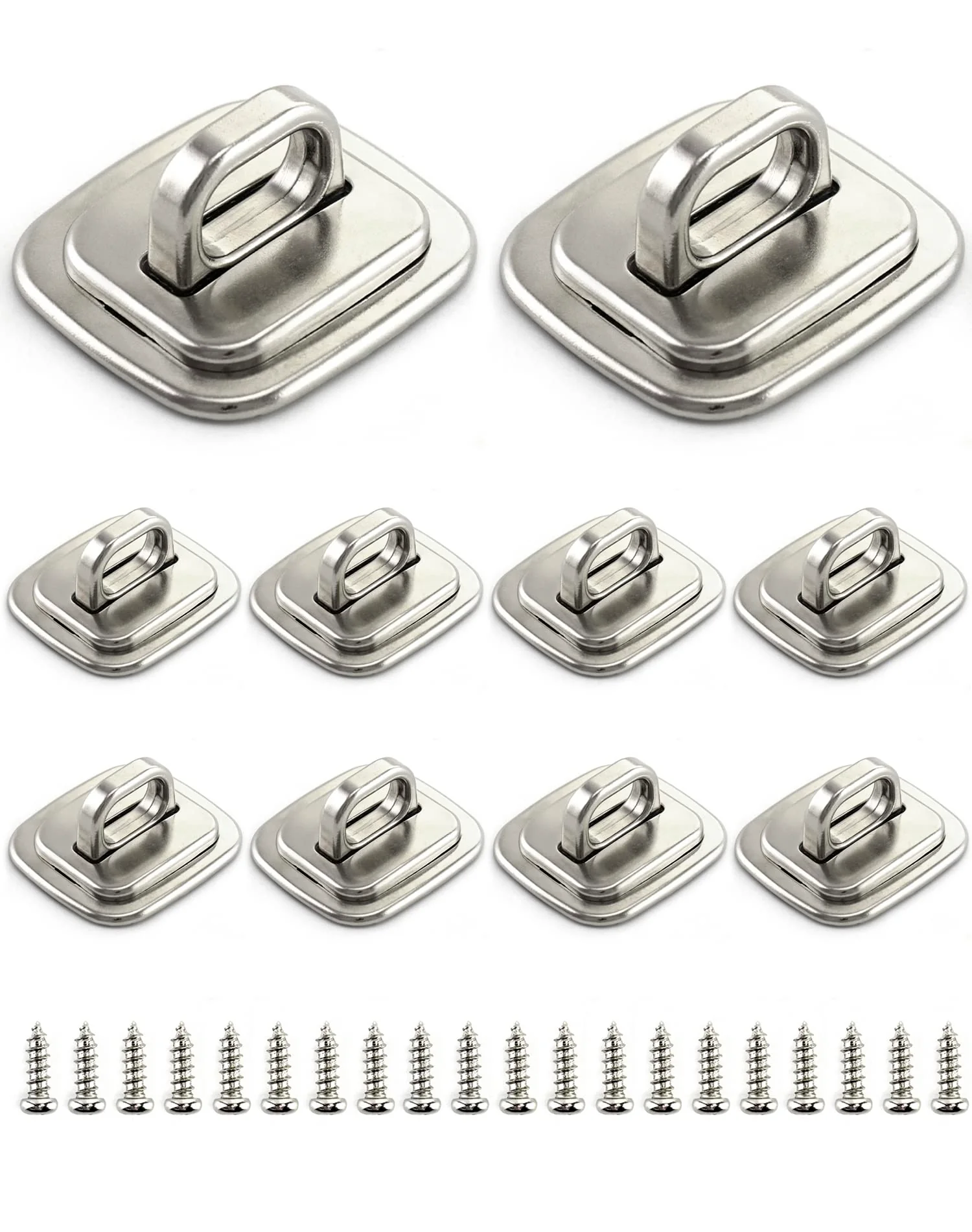 QWORK Laptop Cable Lock Anchor, 10 Pack Steel Desk Mount Anchor Accessory, Security Anchor Base Plate for Laptop Cable Locks, for Keyed or Combination Cable Locks