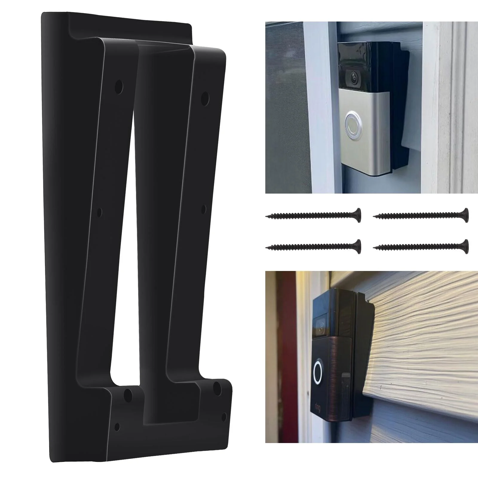 R-ing Doorbell Siding Mount/Vinyl Siding Angle Adjustment Mount for Ring Video Doorbell, Ring 2, Ring 3, Ring 3 Plus Video Doorbell for Standard Style Siding - Image 9