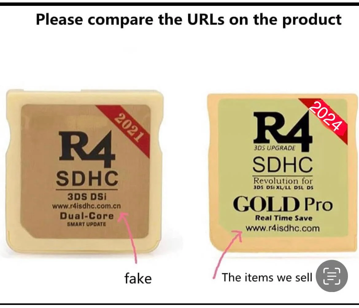 R4 SDHC 2024 Gold Adapter with 32 GB Micro SD with YS Menu with 500 in 1 Will Work On DS DSI DSIXL 2DS 2DSXL 3DS 3DSXL - Image 3