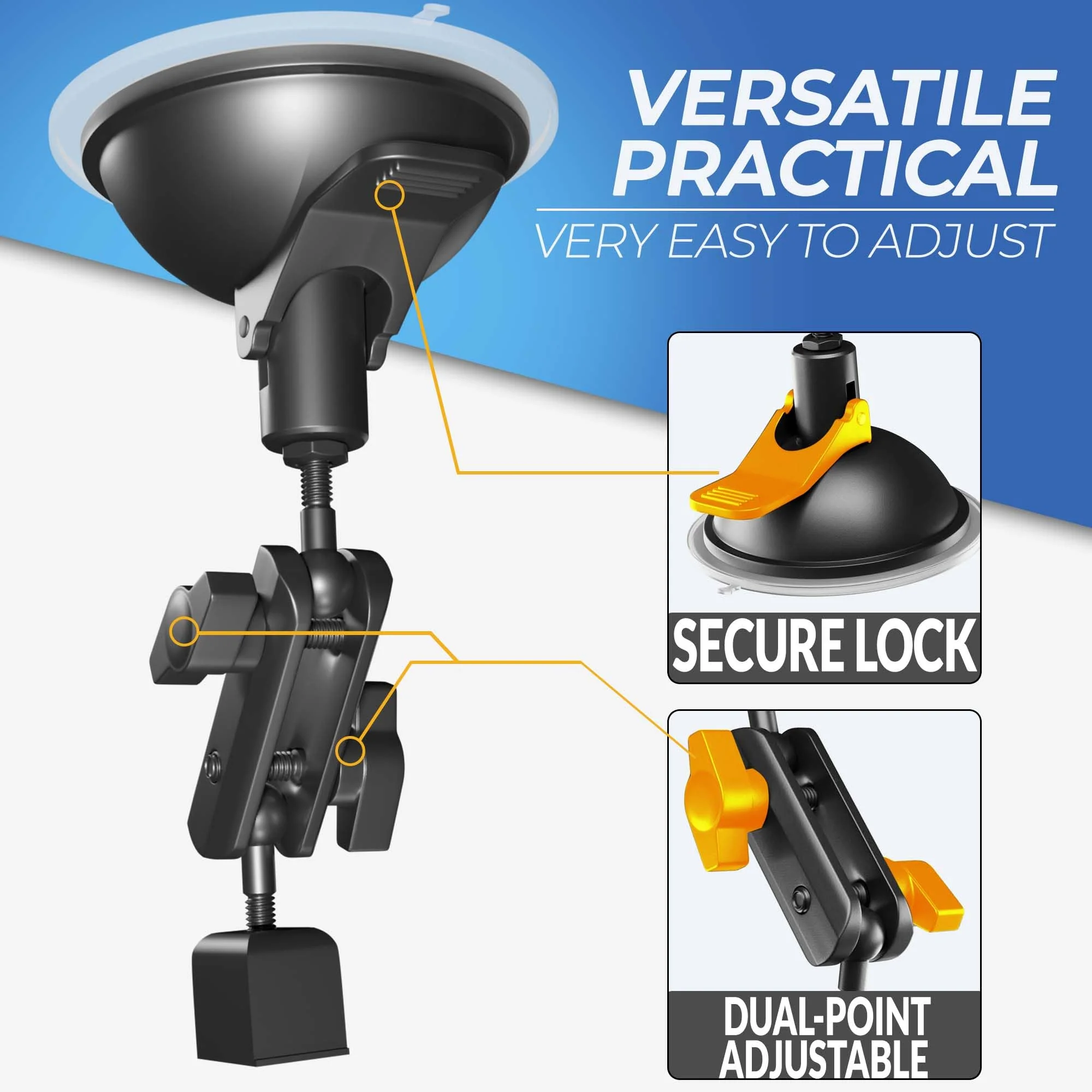 Radar Detector Mount for Escort with Magnetic Mount, Suction Cup Holder for Windshield or Dashboard, Compatible with Escort Max 360, Max 360 MKII, Max 3, IX IXc, Redline EX, and Max 360c Models - Image 2