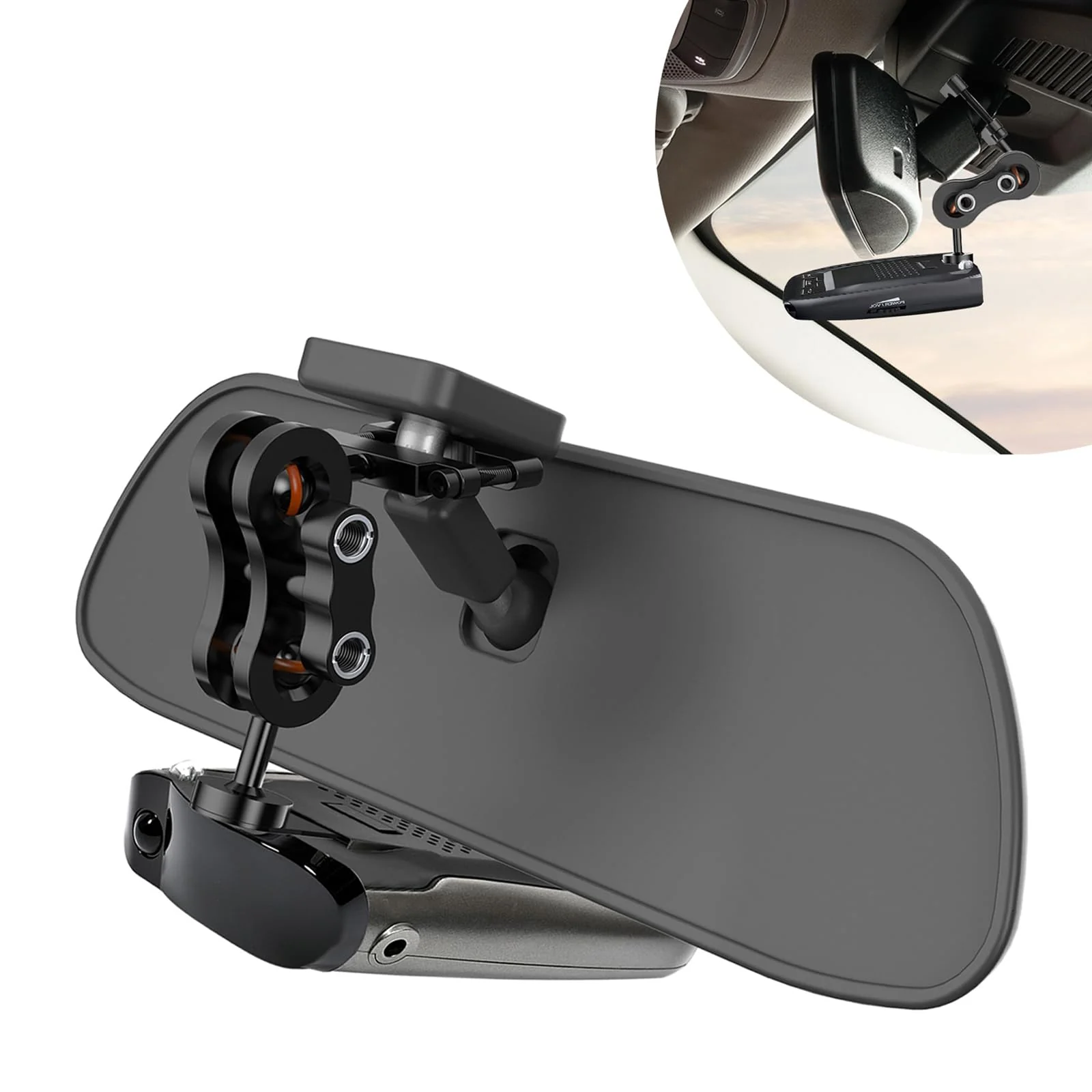 Radar Detector Mount, Rearview Mirror Rod Radar Mounting Base, Suitable for Uniden Radar Models - Image 2