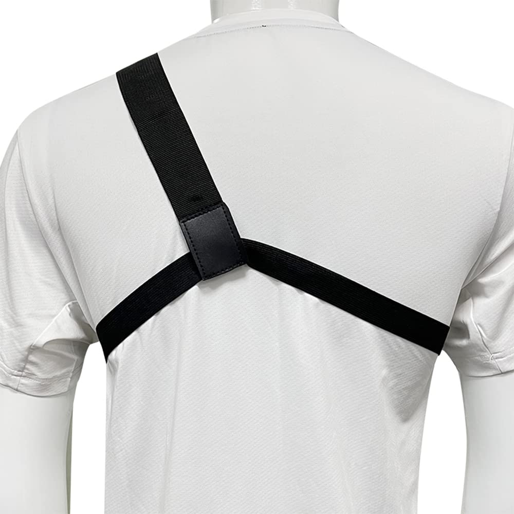 Radio Chest Harness Shoulder Radio Holster Chest Pack Adjustable Single Radio Pouch Two-Way Radio Holster for Motorola Radios and BAOFENG Walkie Talkies etc. Black-1pack - Image 3