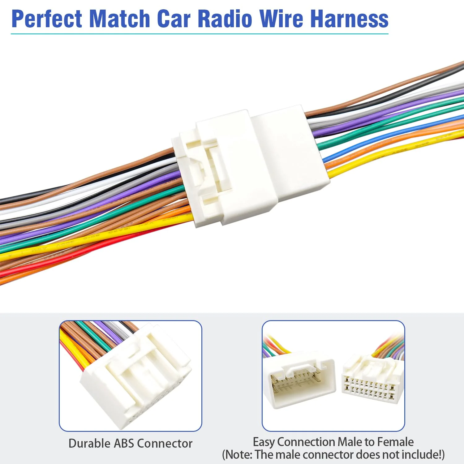 Radio Wiring Harness 20Pin Female Connector Fit for Toyota Lexus 2004-UP with JBL Amplifier Car Stereo Wire Harness Adapter Cable 20P Female Harness for Toyota (w/JBL) - Image 4