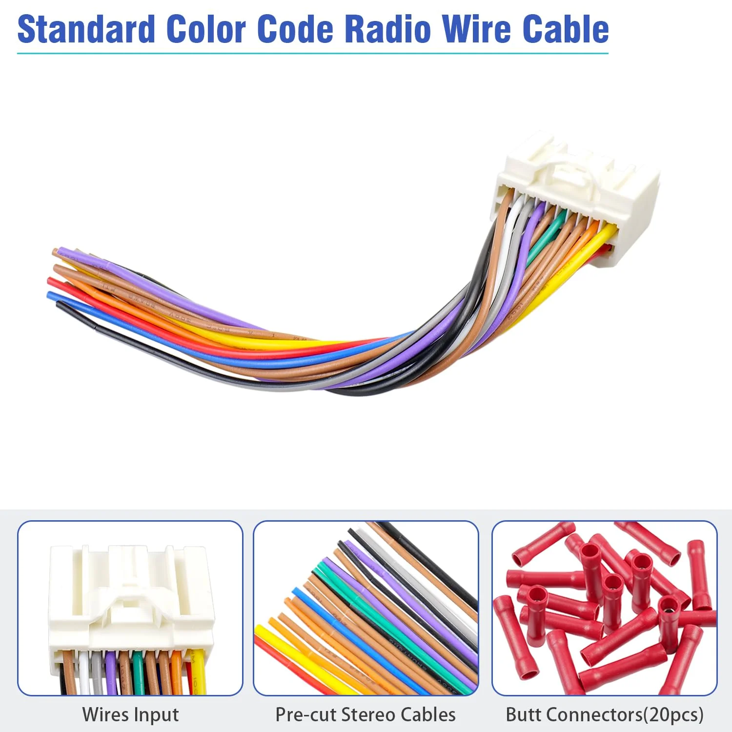 Radio Wiring Harness 20Pin Female Connector Fit for Toyota Lexus 2004-UP with JBL Amplifier Car Stereo Wire Harness Adapter Cable 20P Female Harness for Toyota (w/JBL) - Image 6