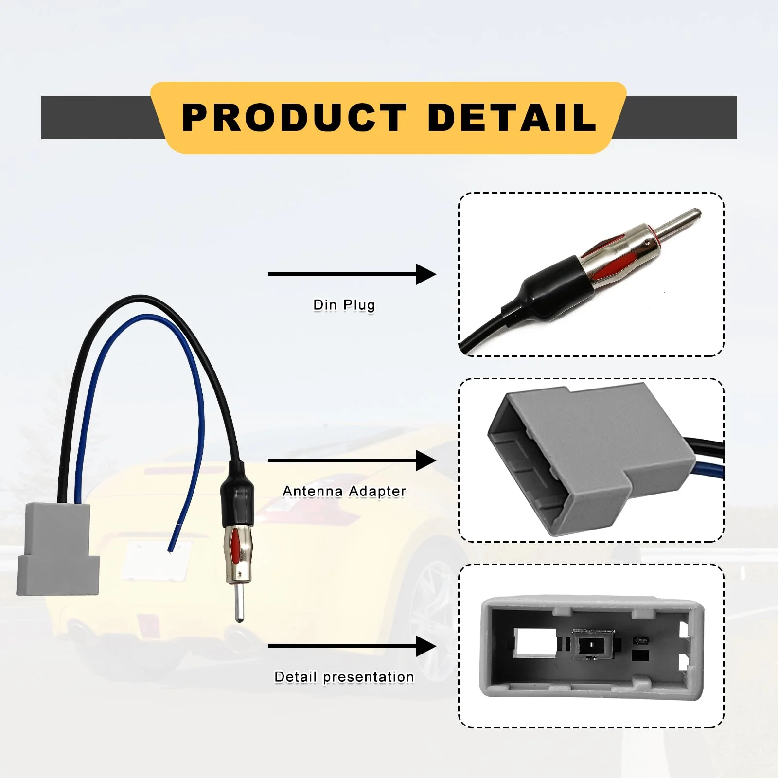 Radio Wiring Harness Connector, Antenna Adapter Compatible with 2007-2019 Nissan/2008-2013 Infiniti/2008-2013 Subaru w/Antenna Adapter Install Aftermarket Stereo CD Receiver Cable Connector Kit - Image 4