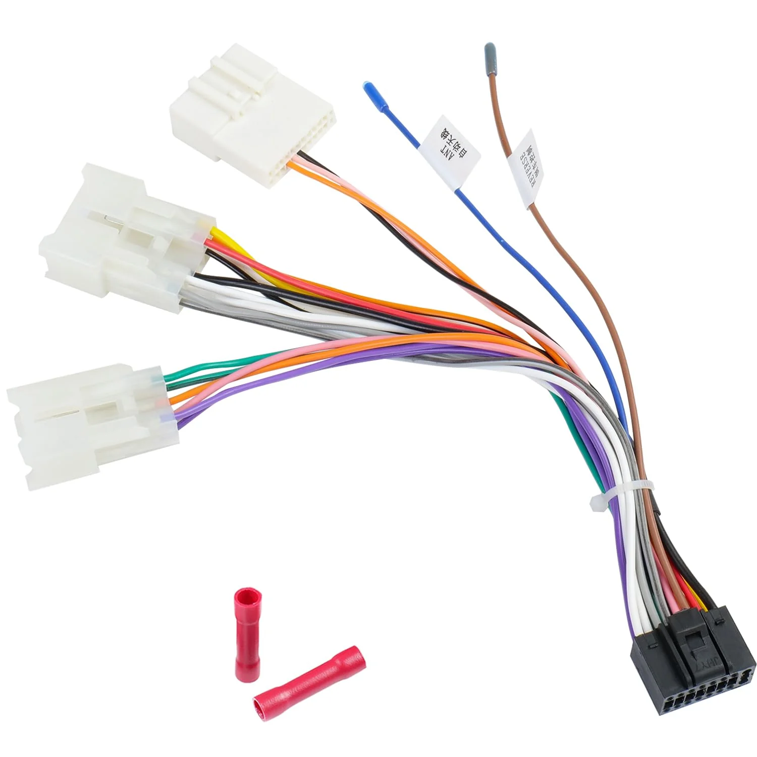 Radio Wiring Harness for Toyota ISO Wire Harness Replacement 16Pin Android Car Stereo Adapter with 20Pin SWC Plug Reverse Cable Butt Connector (2012 and below) 16P-3xConnectors for Toyota - Image 7