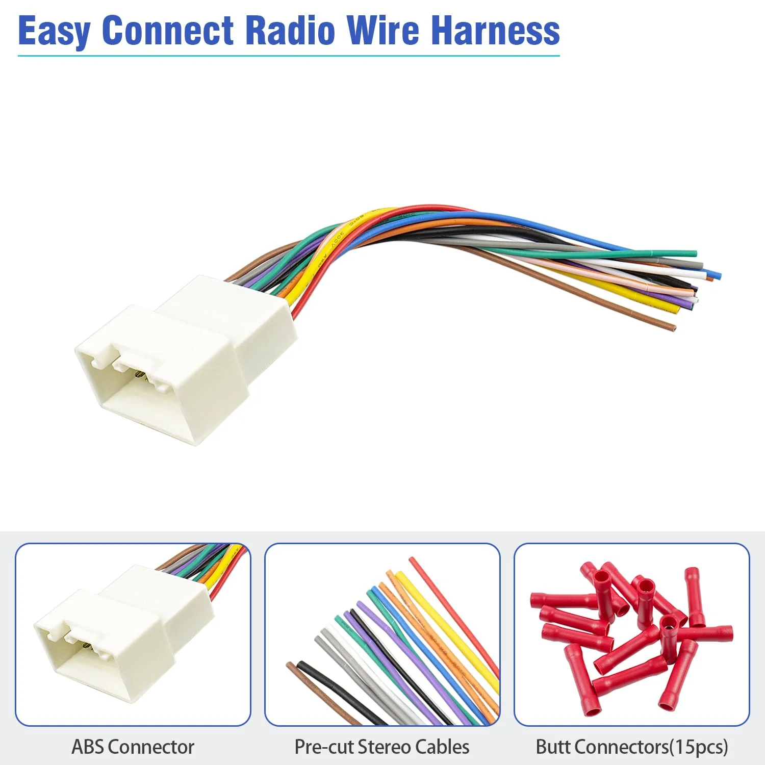Radio Wiring Harness JBL Connector Fit for Toyota Highlander Sequoia Tundra Camry Corolla Vios Prado 20Pin Car Stereo Wire Adapter 20P Harness for Toyota (w/JBL) - Image 6