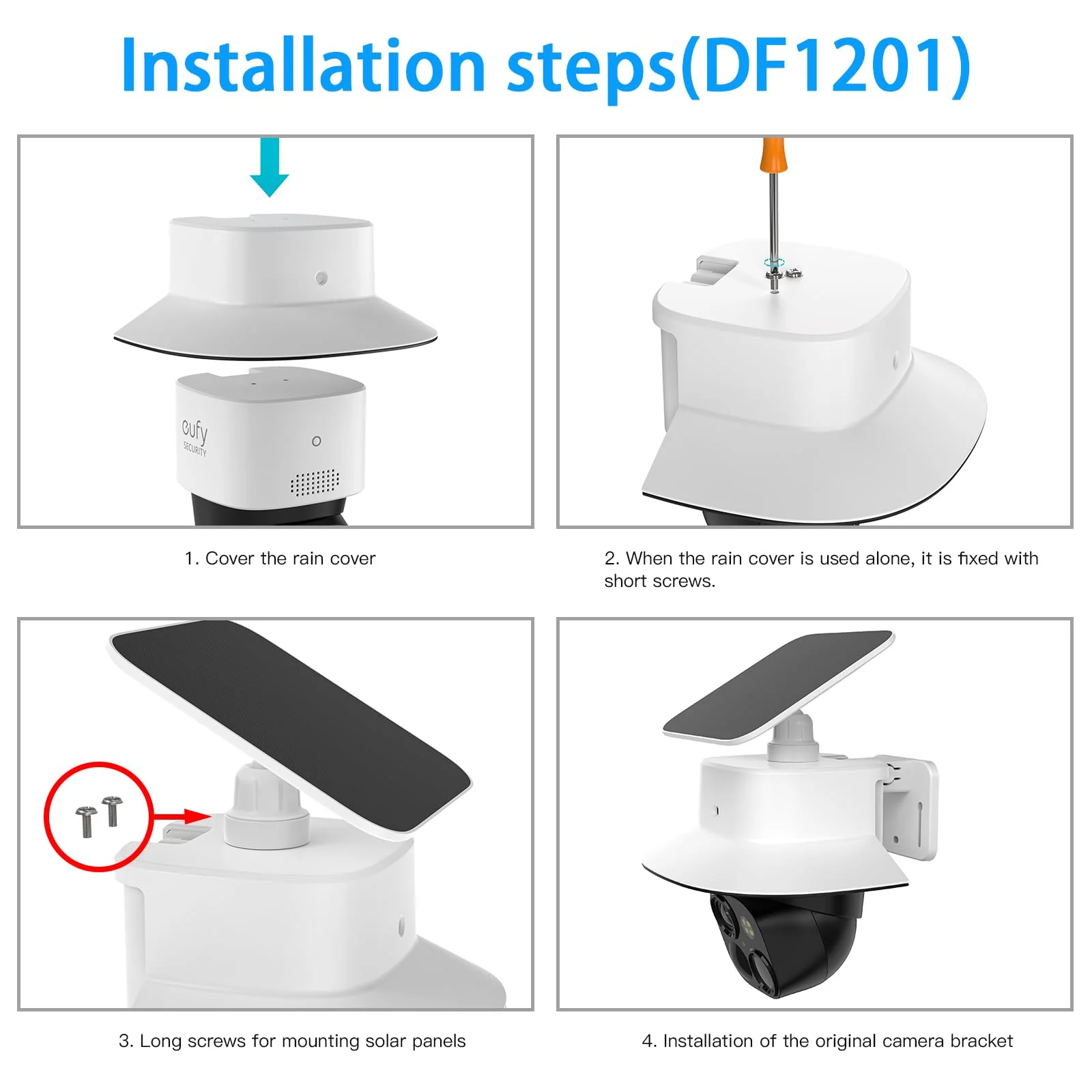 Rain Shade Cover Compatible with Eufy Security SoloCam S340, Solar Security Camera (not Compatible with SoloCam E30) - Image 5