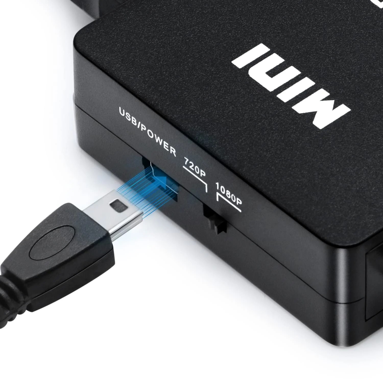 RCA to HDMI Converter, 1080P Mini RCA Composite CVBS Video Audio Supporting PAL/NTSC for TV/PC/ PS3/ STB/Xbox VHS/VCR/Blue-Ray DVD Players (RCA Adapter+HDMI Cable) 2 in 1 - Image 6