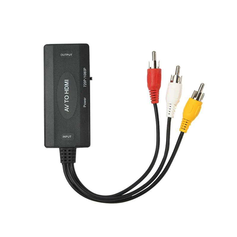 RCA to HDMI Converter, AV to HDMI Adapter Support 1080P PAL/NTSC Composite Video Audio Converter Adapter for WII, PS one, PS2, PS3, STB, Xbox