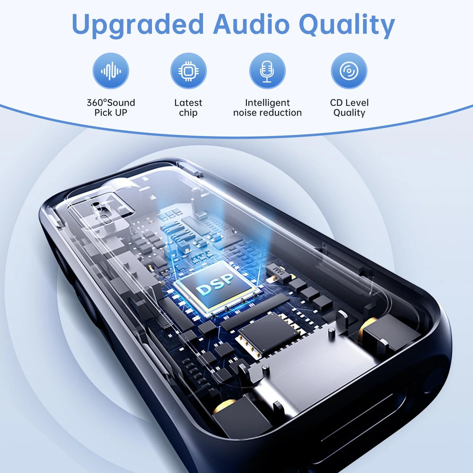 realmoon JL8pro Wireless Clip-on Microphone for iPhone/Android/Camera/PC/Laptop, Providing 48KHz 32-bit CD-Level Lossless Audio, Perfect for Videos, Podcasts, Vlogs on YouTube White - Image 2
