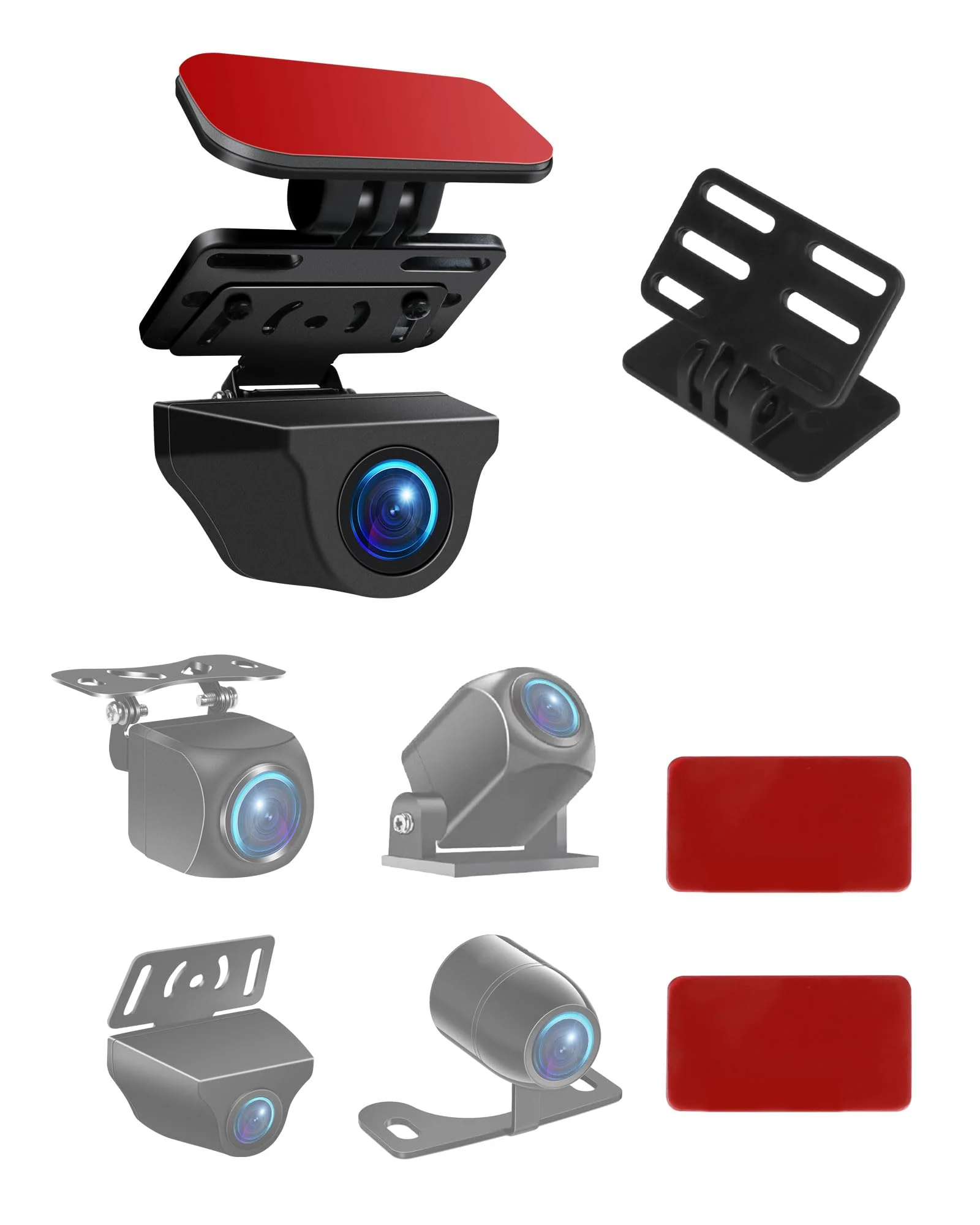 Rear Camera Holder Dash Cam Car Rear Camera Rear Window Bracket Backup Camera Mount 【Strong Adhesive】 180° Adjustment Rearview Camera Bracket Rear Windshield Bracket for SUV, Truck, RV, Auto