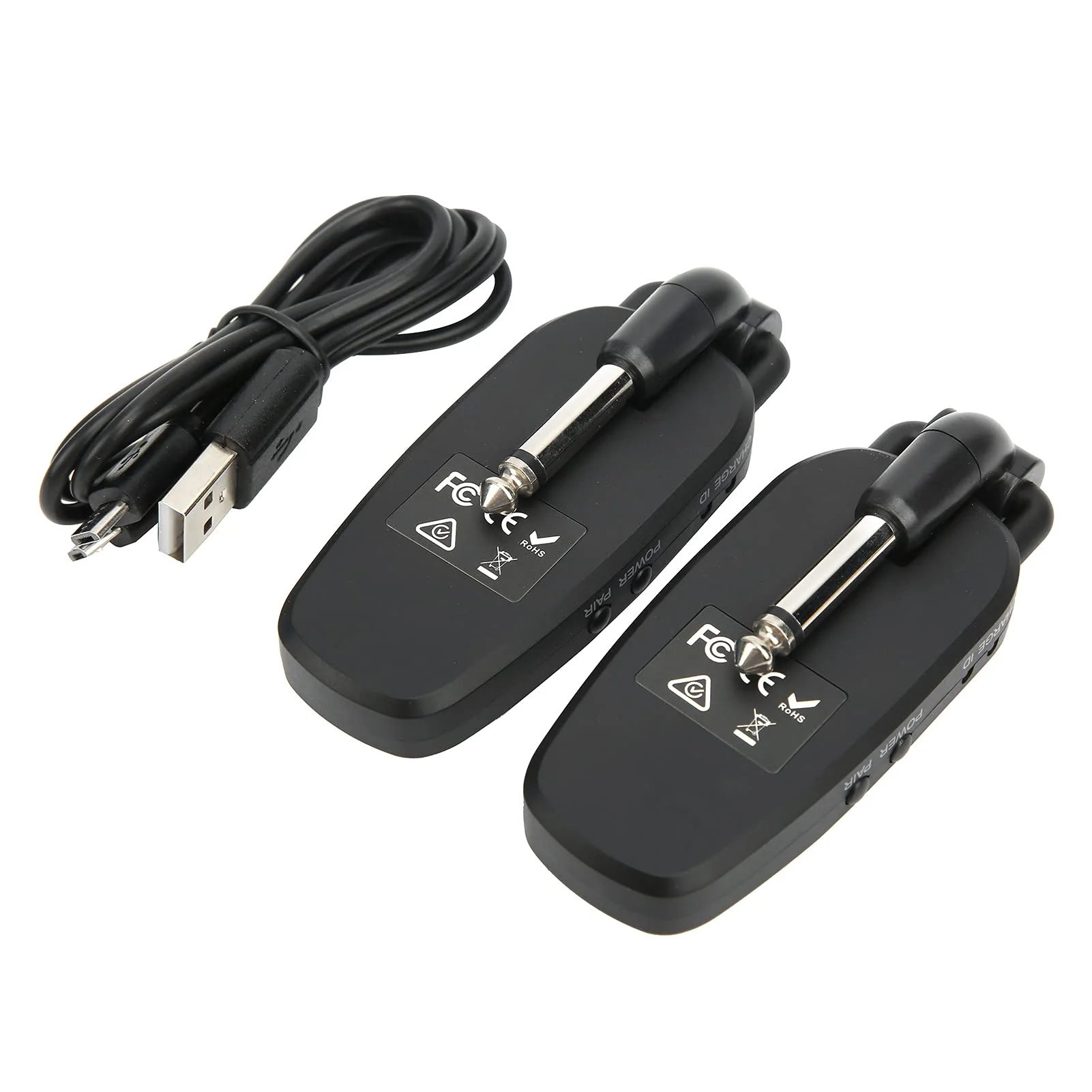 Rechargeable Guitar Transmitter Receiver Audio System 48kHz 24-bit 20Hz-20kHz Electronic Bass Pickup Amplifier Accessories