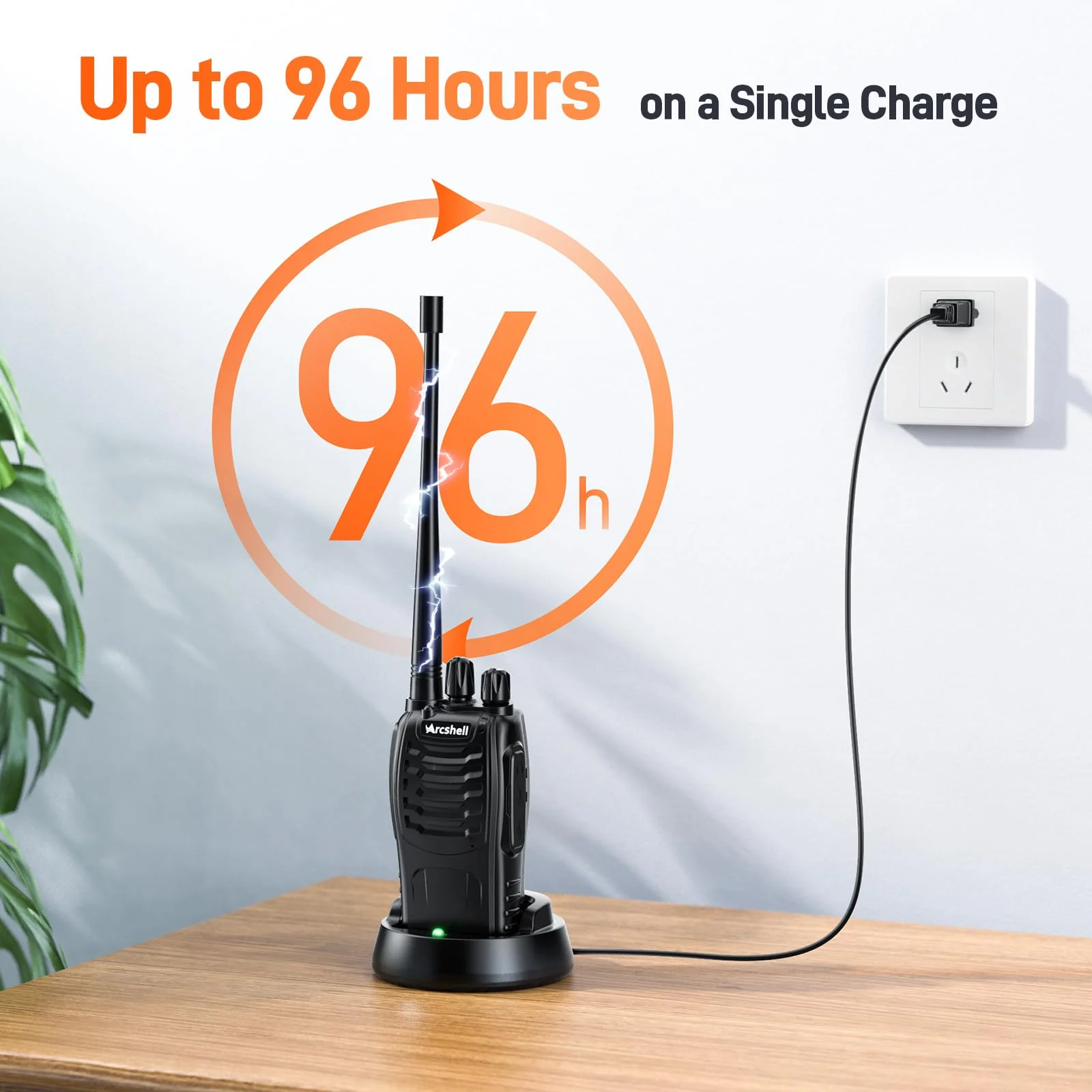 Rechargeable Long Range Two-Way Radios with Earpiece 2 Pack Arcshell AR-5 Walkie Talkies Li-ion Battery and Charger Included - Image 4
