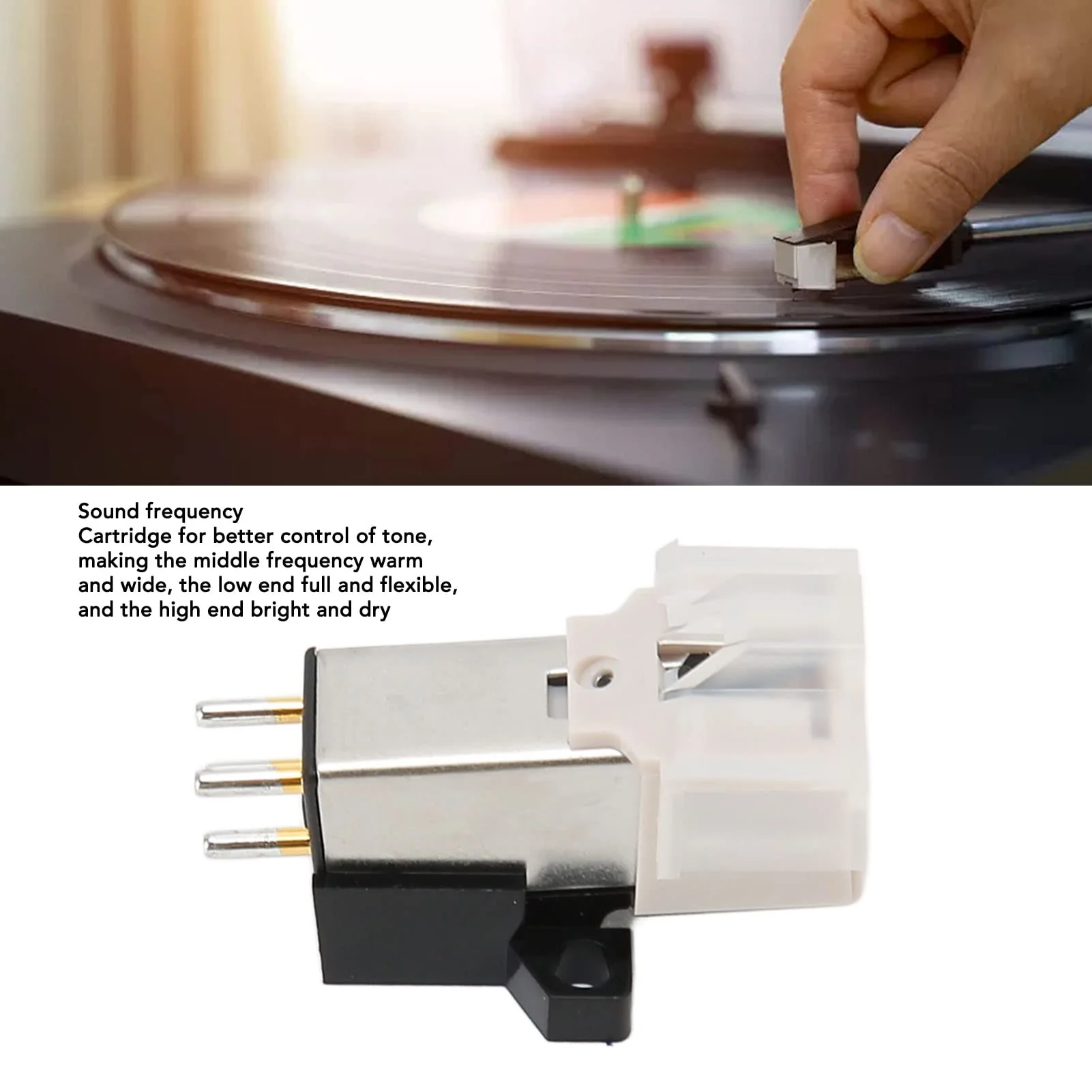 Record Player Cartridge, at 3600L Turntable Cartridge Kit with Needle, Magnetic Cartridge Replacement for Turntable Record Player - Image 4