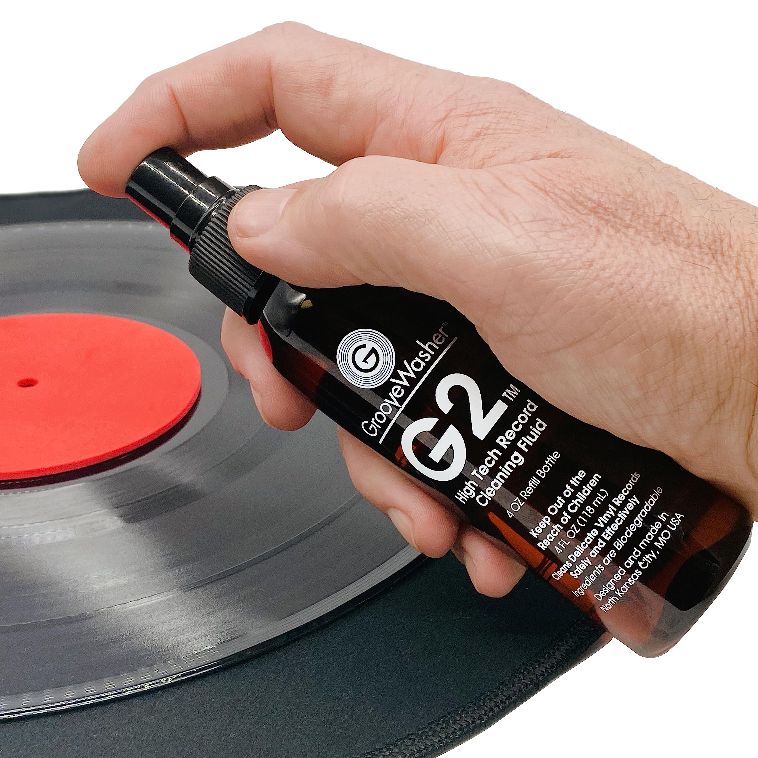 Record & Stylus Care System – Record Cleaning Fluid & Large Scratch-Free Cleaning Pad with Delicate Stylus Brush & Cleaning Solution + Bonus Label Mask, Protect & Preserve Vinyl Records - Image 2