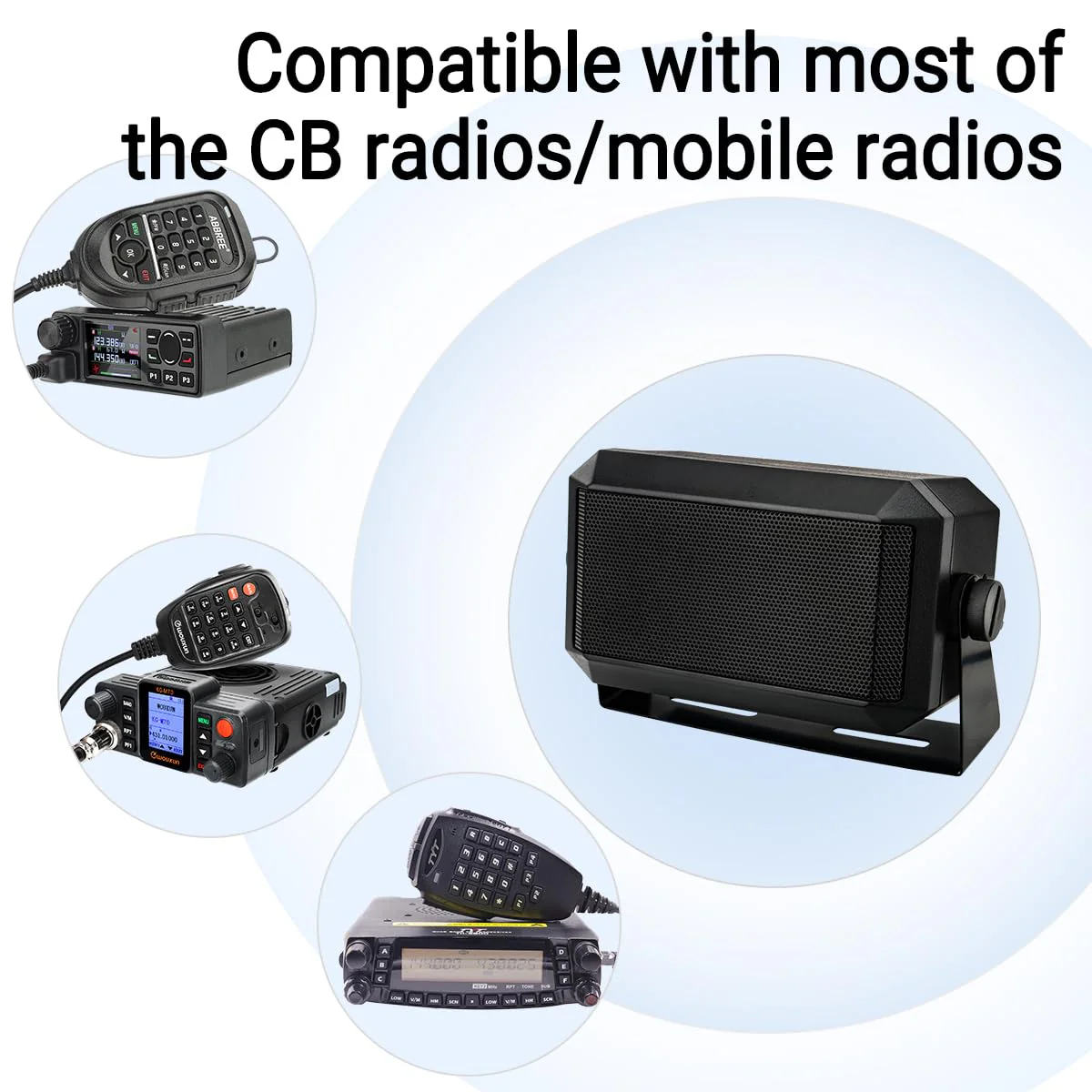 Rectangular External Communications Speaker/CB Radio Speaker for Ham Radio, CB Speaker External Scanners for All 3.5mm Audio Plug CB Radios and Mobile Radio - Image 7