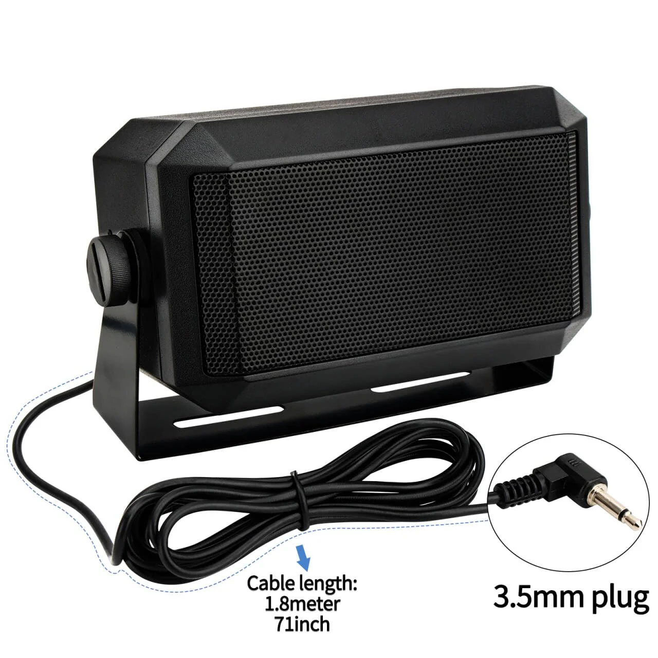 Rectangular External Communications Speaker/CB Radio Speaker for Ham Radio, CB Speaker External Scanners for All 3.5mm Audio Plug CB Radios and Mobile Radio - Image 8