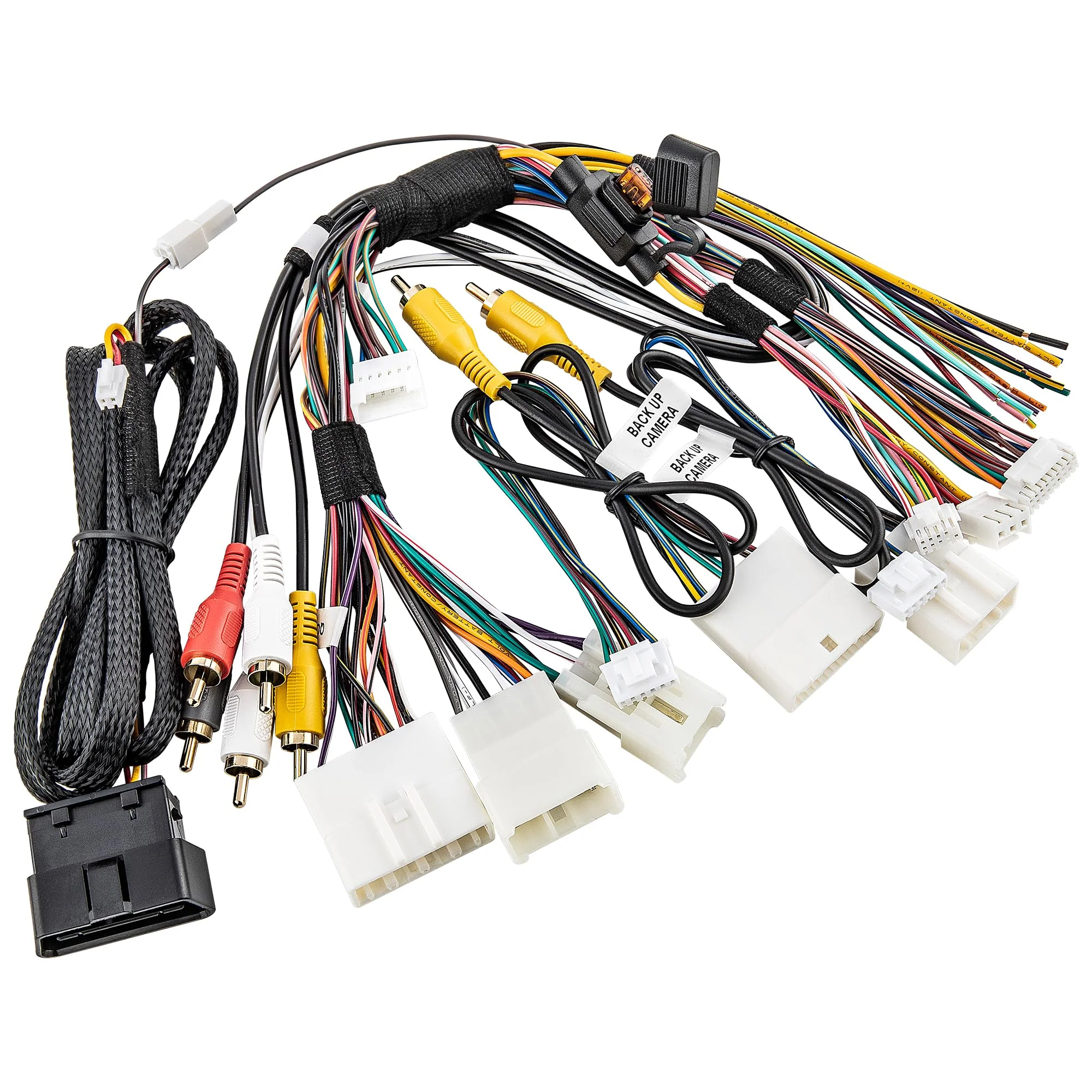 RED WOLF Car Radio T-Harness Wiring OBDII Connector Plug for Select Toyota 2012-2019 HRN-RR-TO2 Retain Steering Wheel Control AMP Interface Compatible with Meastro ADS-MRR Module Aftermarket Stereo