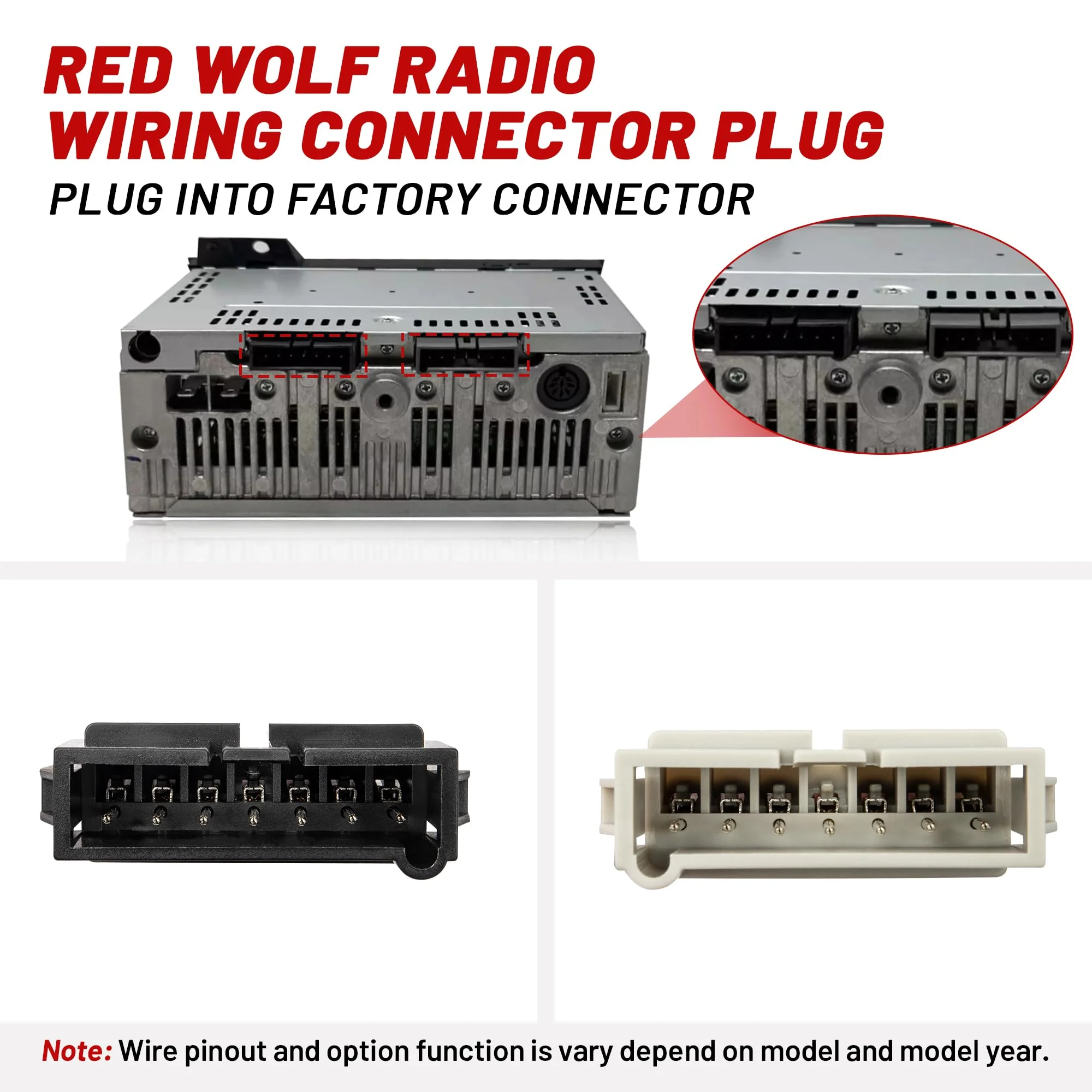 RED WOLF Car Radio Wire Harness Replacement for Jeep Cherokee 1997-2001, 1999 Chrysler 300m 1999-2001, Dodge Neon 1995-2001 Install Aftermarket Stereo Wiring Cable Connector Adapter Plug - Image 3
