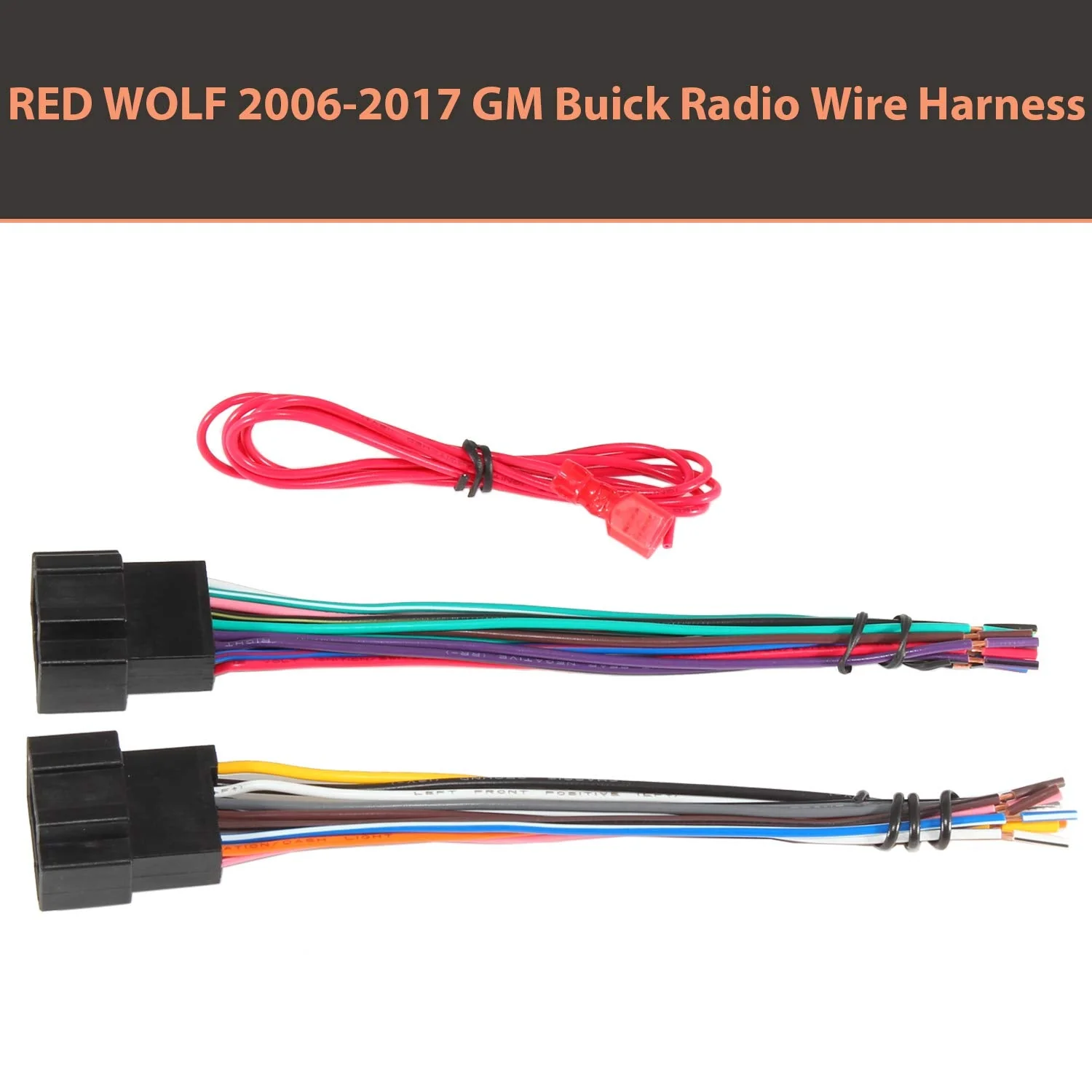 RED WOLF Compatible with 2006-2017 Chevy GMC Express Savana Buick Factory Radio Stereo Replacement Wire Harness Updated - Image 2