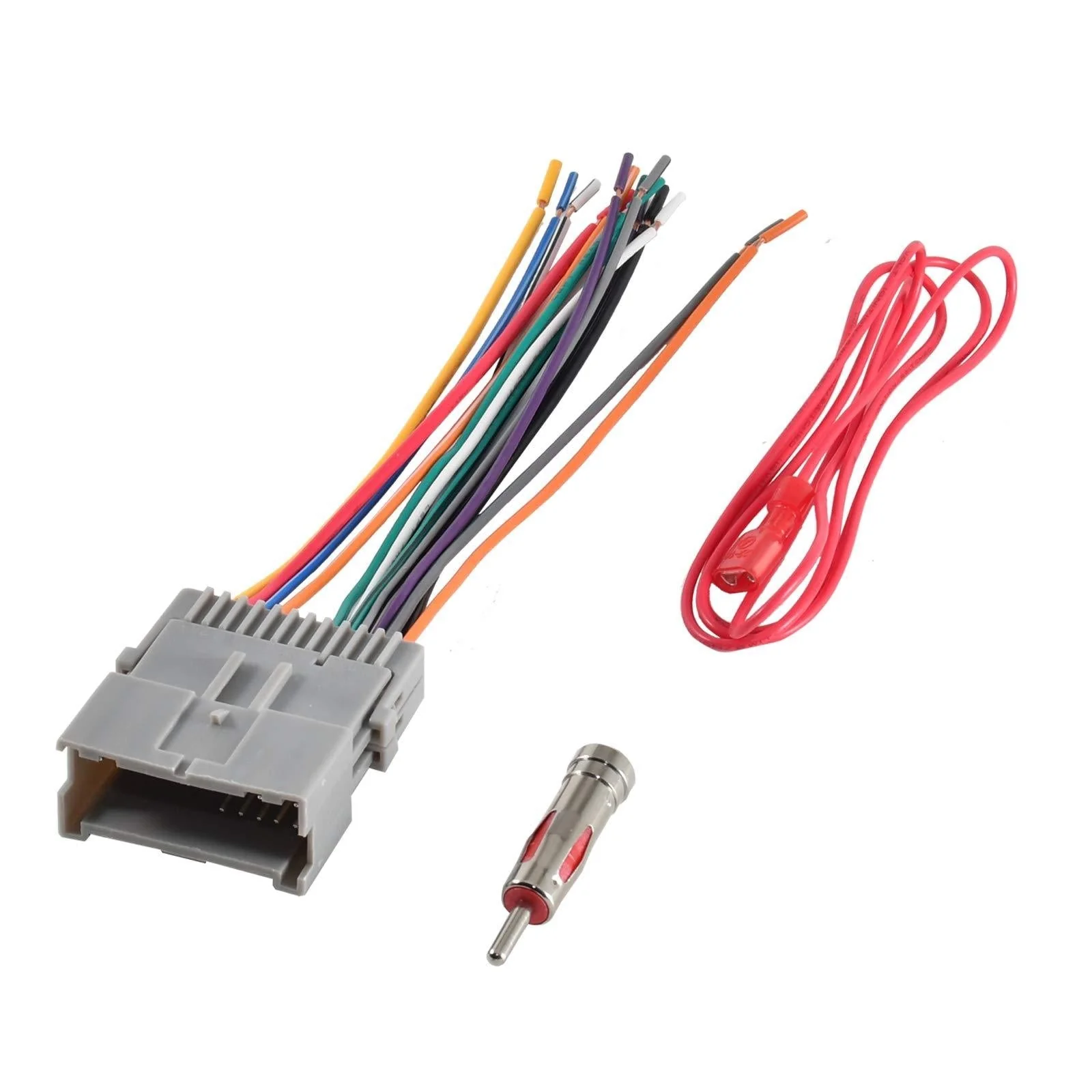RED WOLF Radio Stereo Wiring Harness Antenna Adapter Connector Plug Replacement for GM Chevy GMC Buick 2000-2012 Early Model
