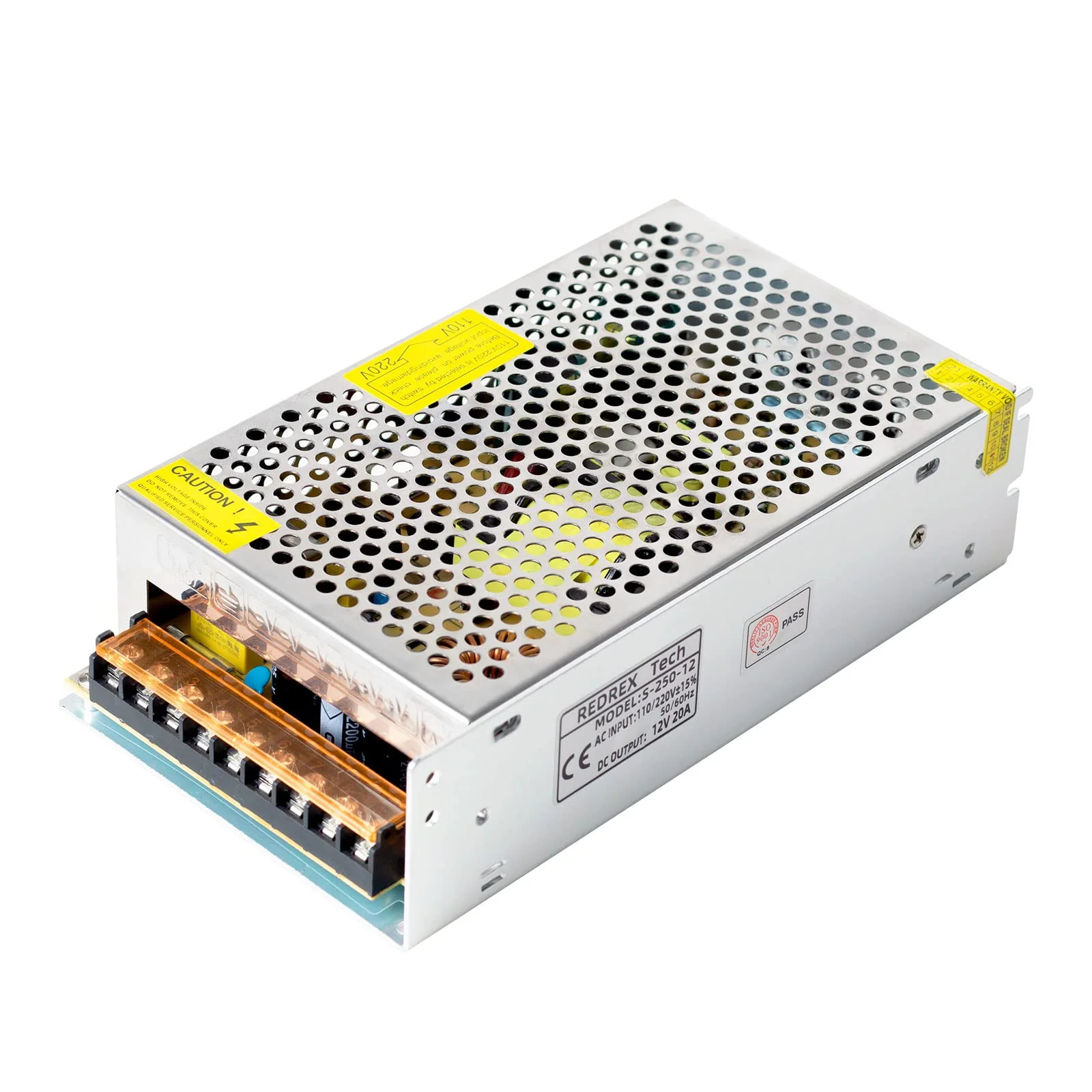 Redrex 12V 20A Power Supply 240W AC DC Adapter Universal Regulated Transformer Switch for 3D Printers LED Strip Lights CCTV Computer Project Security System