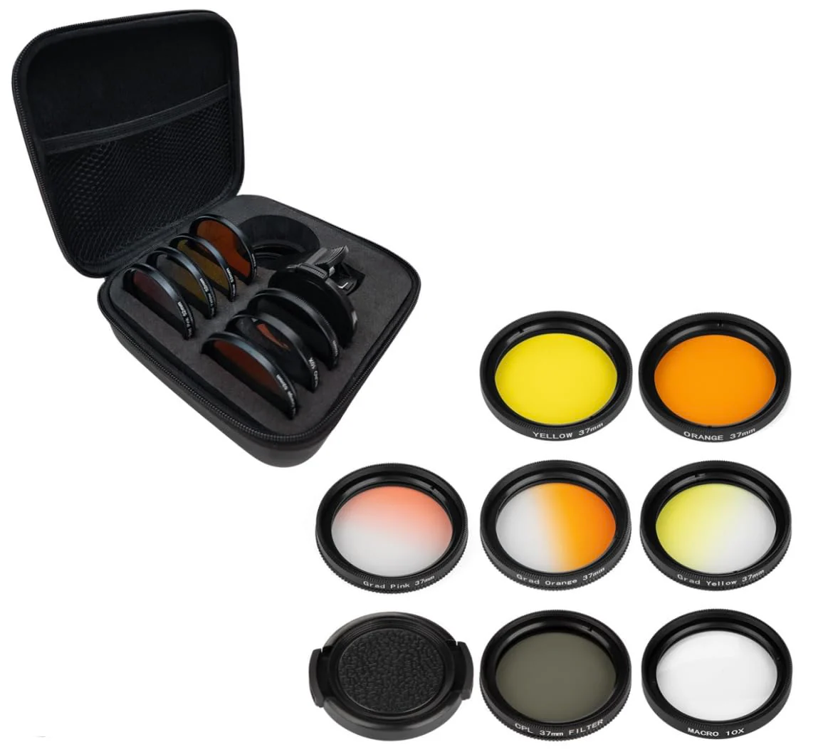 Reef Coral Lens Phone Kits for Phone 7 Lenses Kit 1 Dust Shield Case 2 Lens Clips