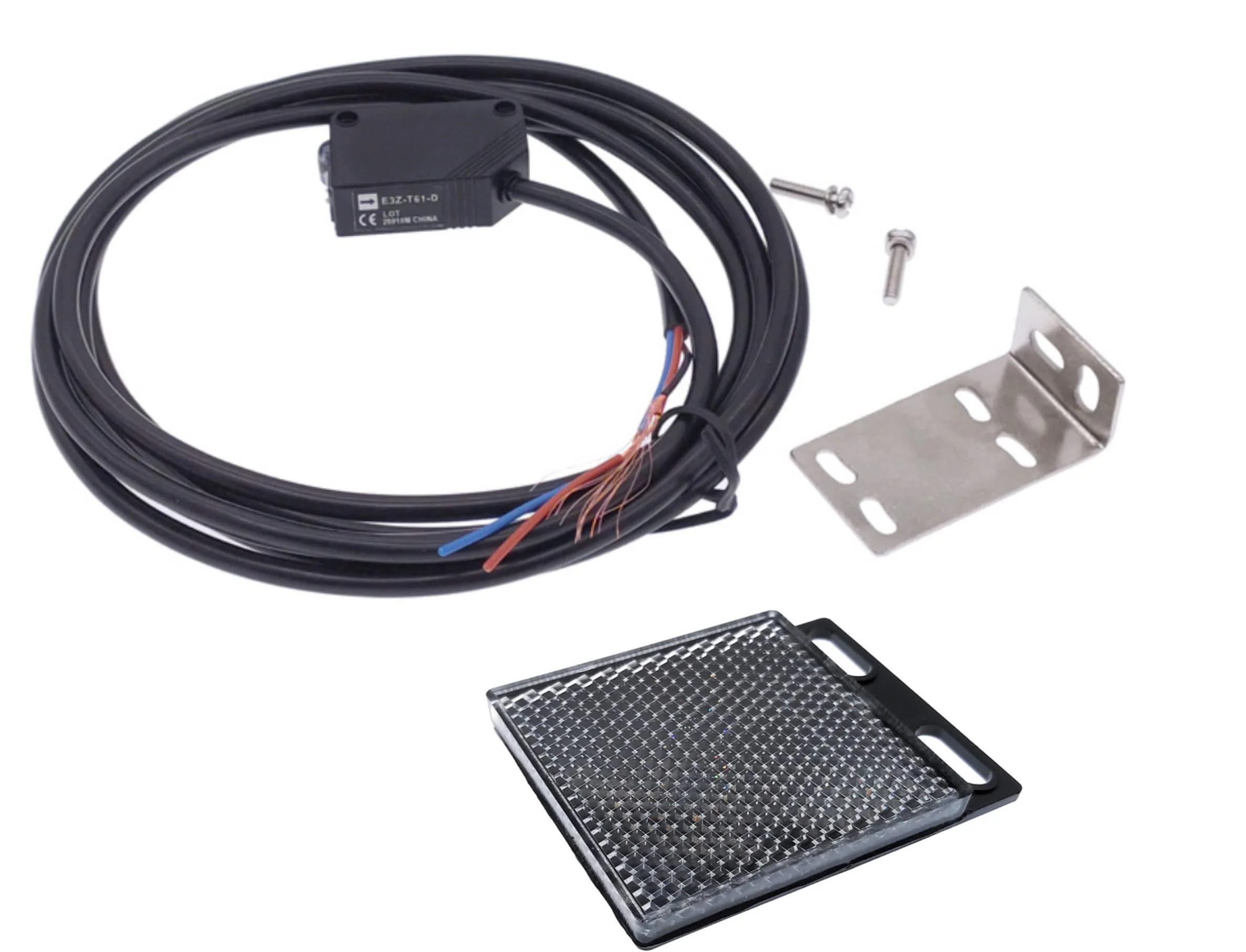 Reflector Photoelectric Sensor 12 to 24 Volt DC Output PNP Reflection Photoelectric Sensor with Mirror IR Photoelectric Sensor up to 2 Metres NC/NO (Reflector Light Barrier - 2 Metres - PNP - E3Z-R81) Reflector light barrier, 2 metres, PNP, E3Z-R81