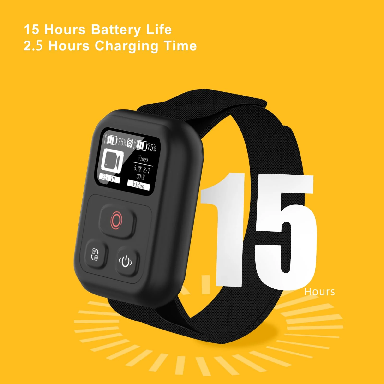 Remote Control Accessories for GoPro Hero Black 12/11/11Mini/10/9/8/Max,Wireless 269FT Remote Control Range OLED Display - Image 4