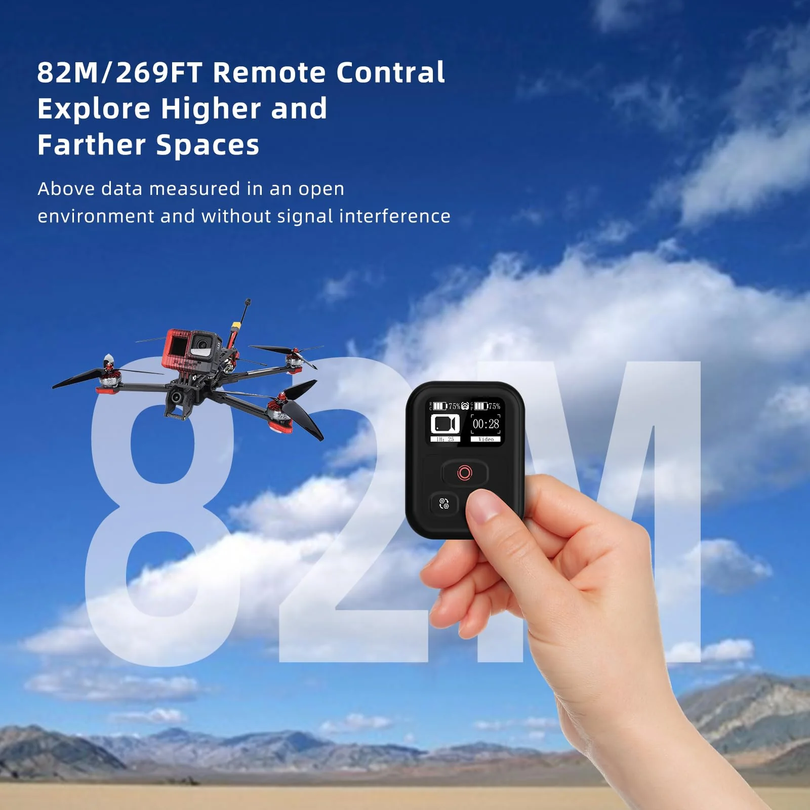 Remote Control Accessories for GoPro Hero Black 12/11/11Mini/10/9/8/Max,Wireless 269FT Remote Control Range OLED Display - Image 5