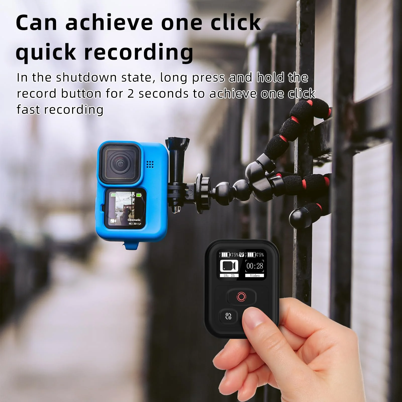 Remote Control Accessories for GoPro Hero Black 12/11/11Mini/10/9/8/Max,Wireless 269FT Remote Control Range OLED Display - Image 8