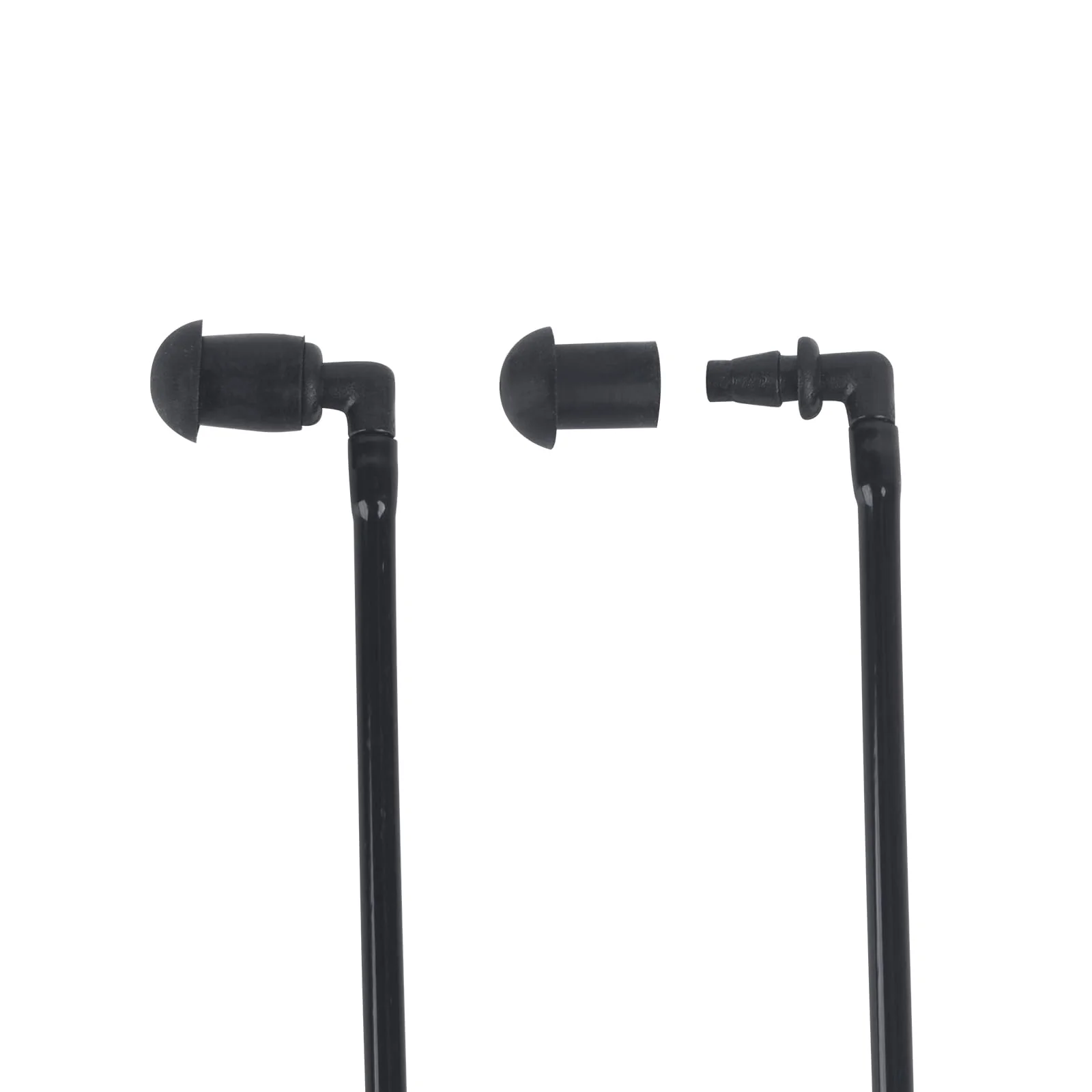 Replacement Acoustic Tube with Connector Replaceable Earpiece Coil Tubes for Two Way Radio Ear Piece Walkie Talkie Surveillance Headset FBI Covert Style Silicon Soft Material (J2, Black) J2 - Image 4