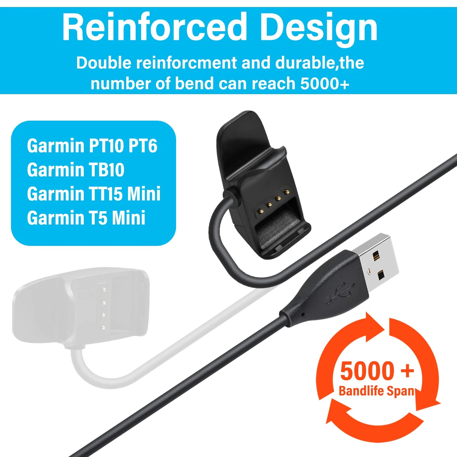 Replacement Garmin TT15Mini Charging Clip Charger TB10 PT10 PT6 T5 Mini for Garmin PRO Series - Image 3