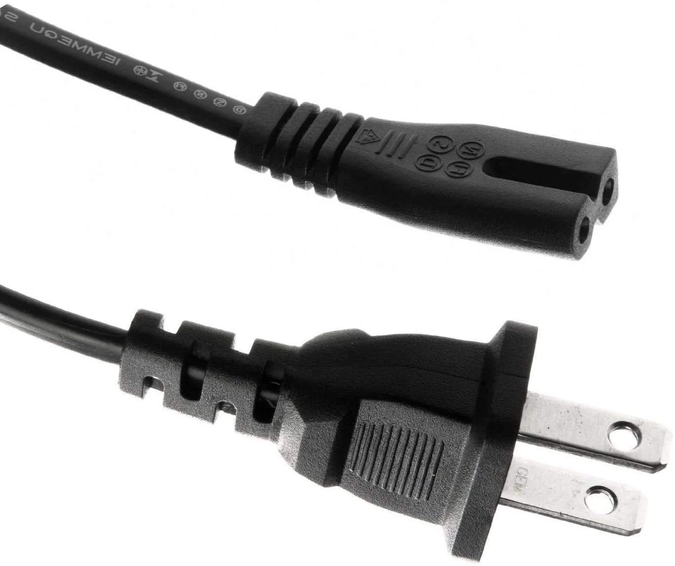 Replacement US 2Prong AC Power Cord Cable for Sony CFDS50 CFD-S50 Portable CD, Cassette & AM/FM Radio Boombox