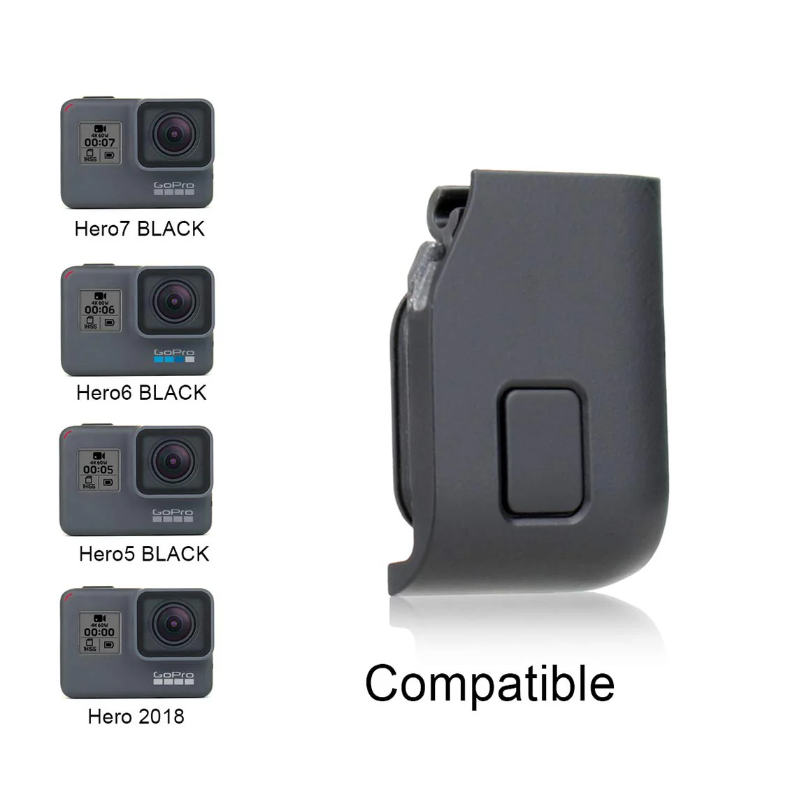 Replacement USB Side Door Cover for GoPro Hero 7 Black Camera Repair Part Accessories Side Door for Gopro Hero 7 Black - Image 5