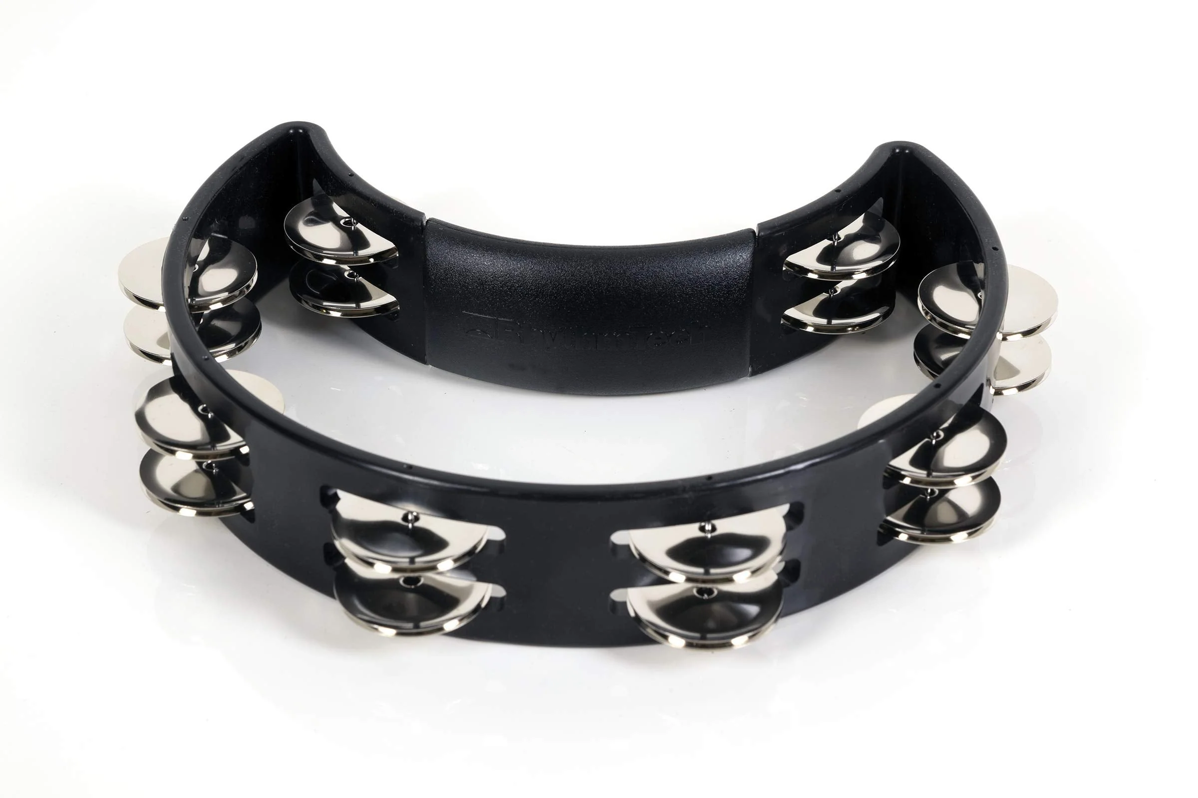 RhythmTech RT1010 Tambourine, Nickel Jingles, Black - Image 2