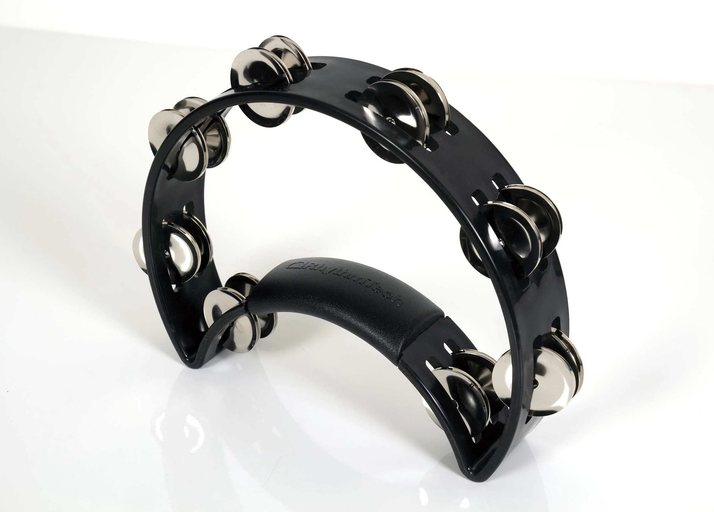 RhythmTech RT1010 Tambourine, Nickel Jingles, Black - Image 4