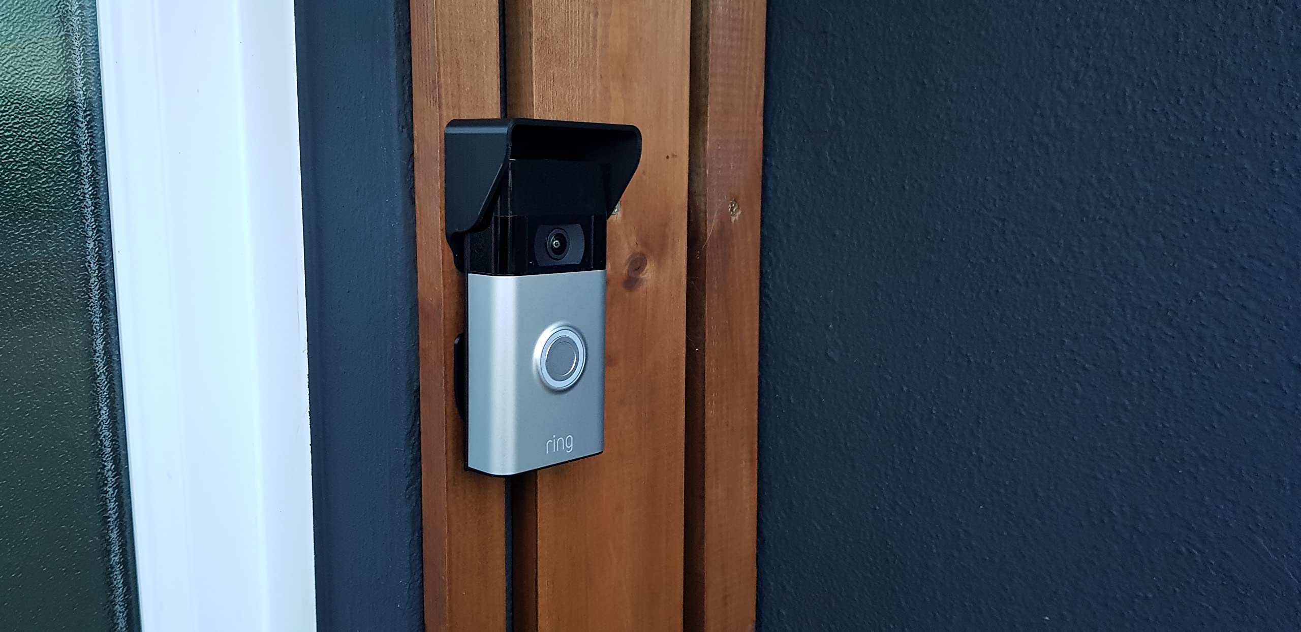 RingDoorbell 1/2/3/4 2nd Gen & 3 Plus Rain Sun Cover Hood Weather Shield Glare Protector No Drilling Needed, Black - Image 7