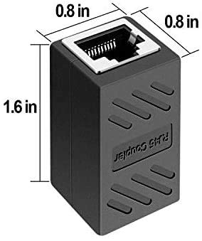 RJ45 Coupler,Ethernet Coupler, in Line Coupler for Cat7/Cat6/Cat5e/Cat5 Ethernet Cable Extender Adapter Female to Female (6 Pack Black) RJ45 6 pack - Image 4