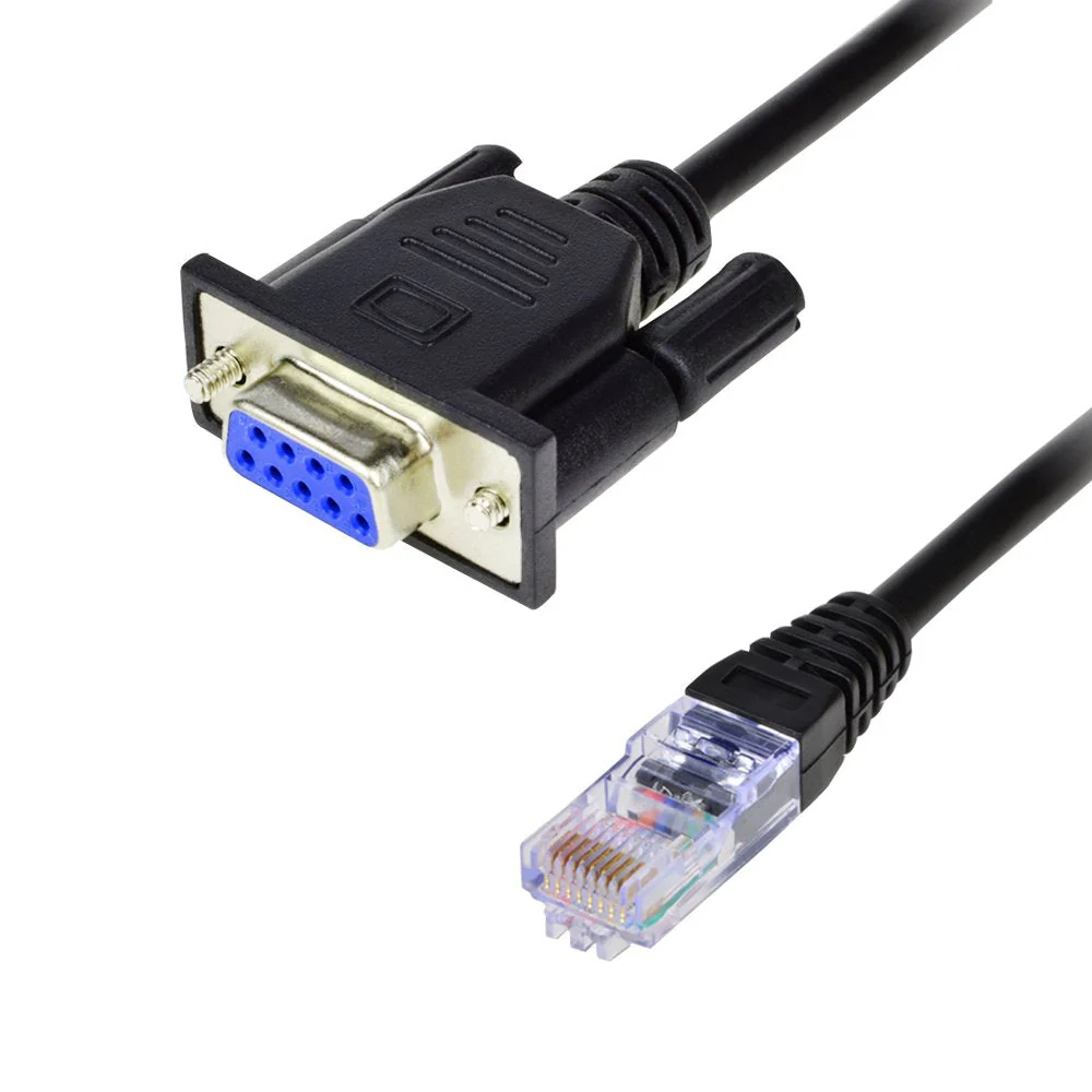 RJ45 to RS232, DB9 9-Pin Serial Port Female to RJ45 Cat5 Ethernet LAN Console 4.9Ft