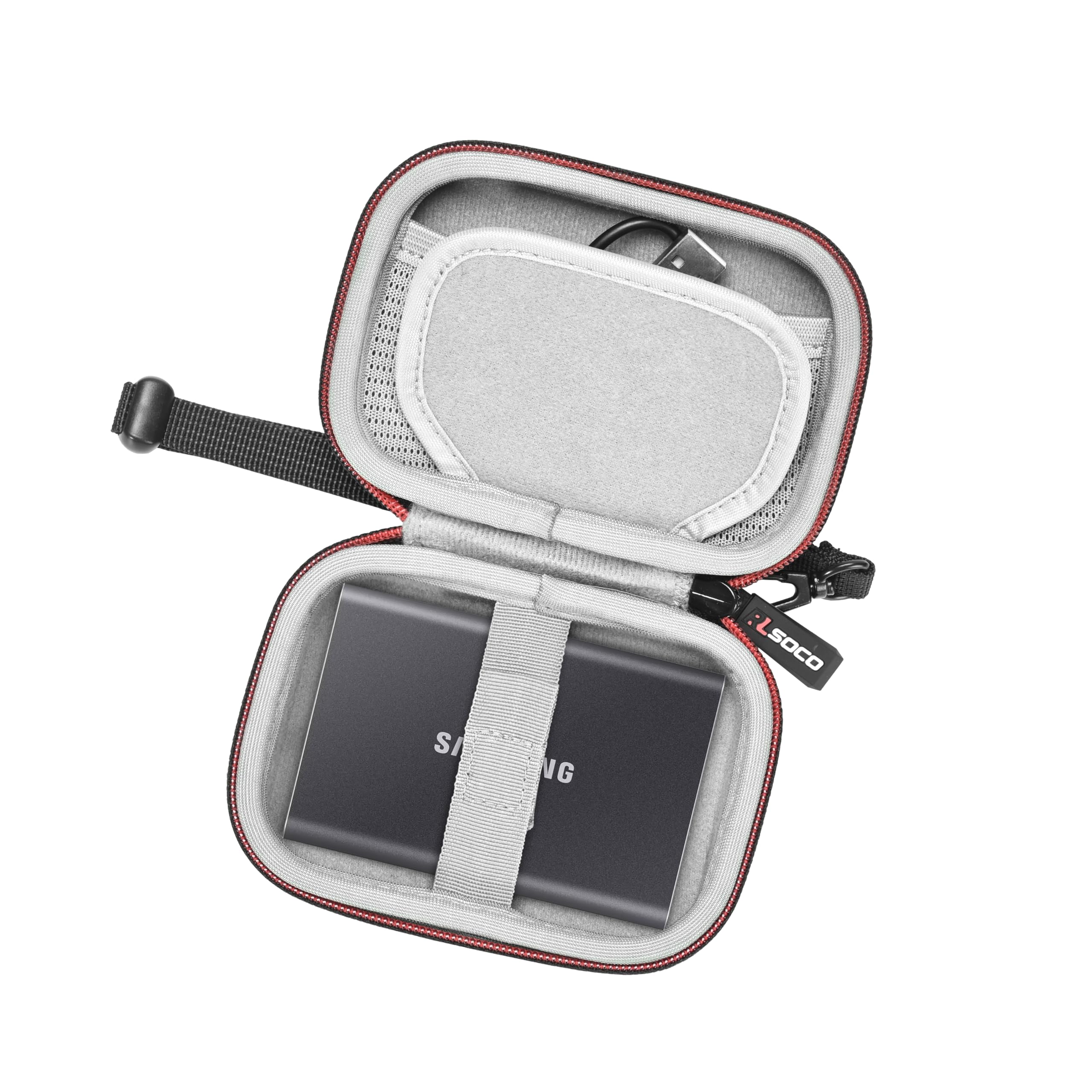 RLSOCO Carrying Case for SAMSUNG T7/T7 Shield/T7 Touch/T9/T5 Portable SSD 1TB/2TB/4TB/500GB External Solid State Drive