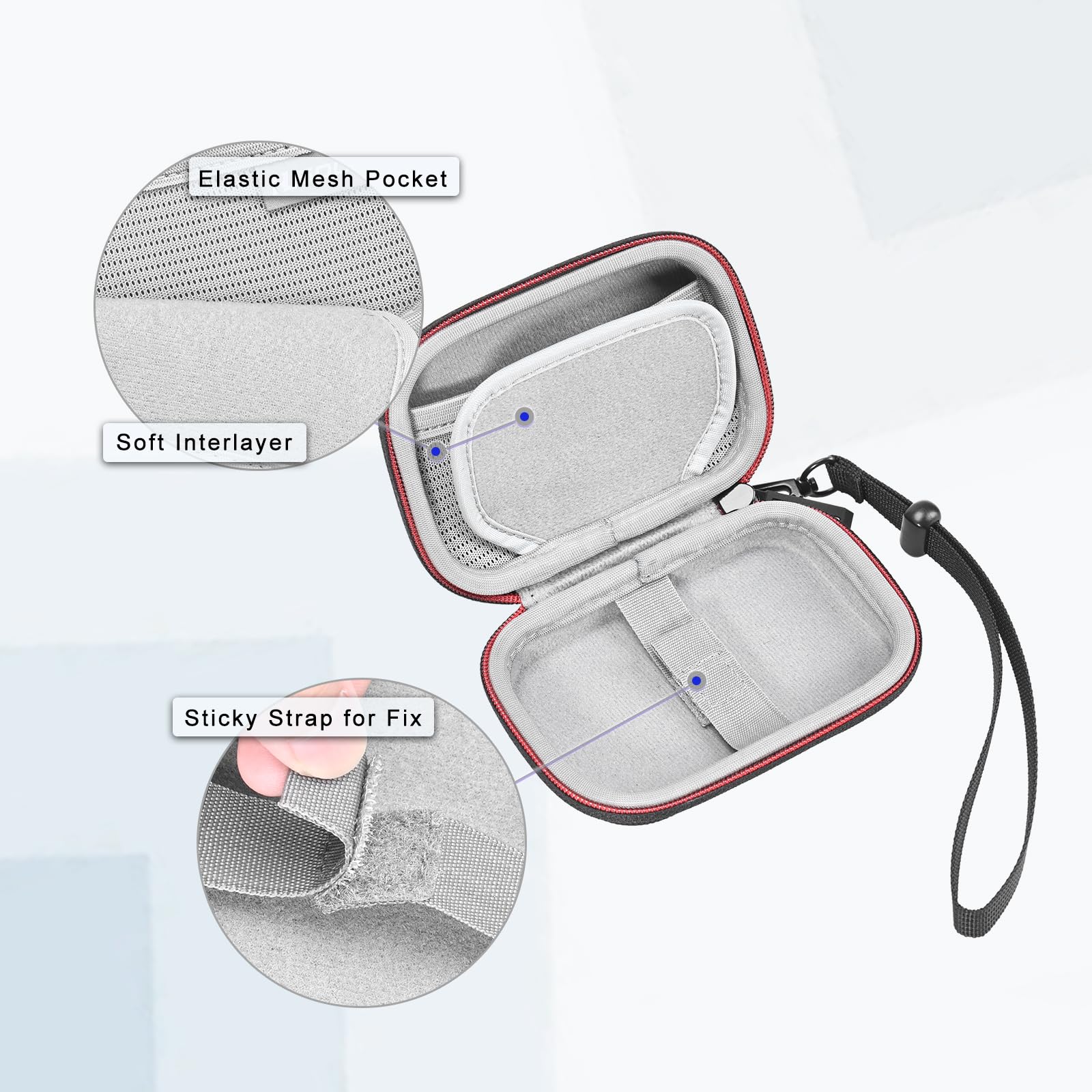 RLSOCO Carrying Case for SAMSUNG T7/T7 Shield/T7 Touch/T9/T5 Portable SSD 1TB/2TB/4TB/500GB External Solid State Drive - Image 4