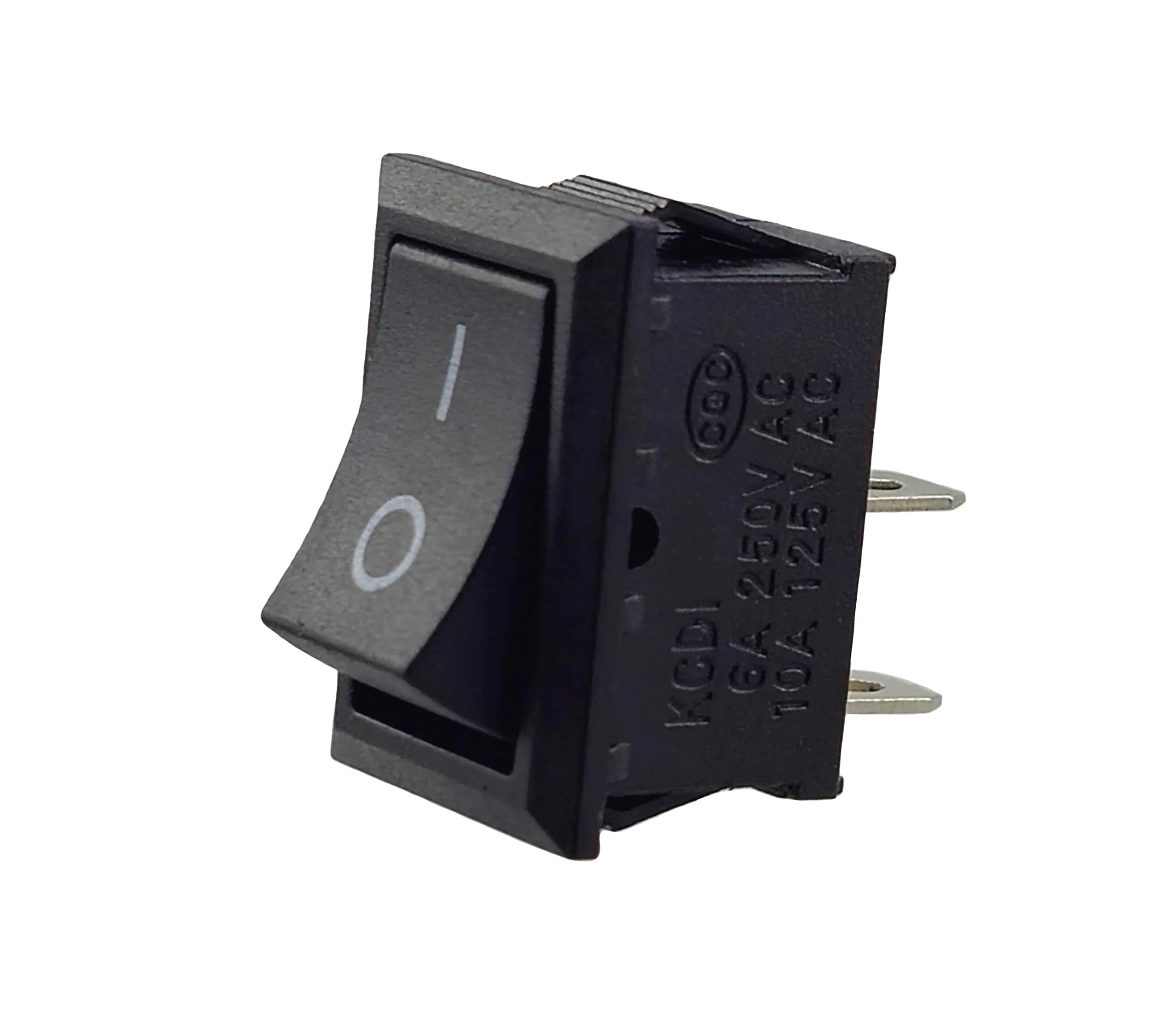Rocker Switch, Toggle Switch, Device Switch, Mini Rocker Switch 250V 6A 125V 10A AC, KCD1 (6V 9V 12V 24V 125V AC/DC) Black Rectangular 19 x 13 mm, 2-Pin On/Off