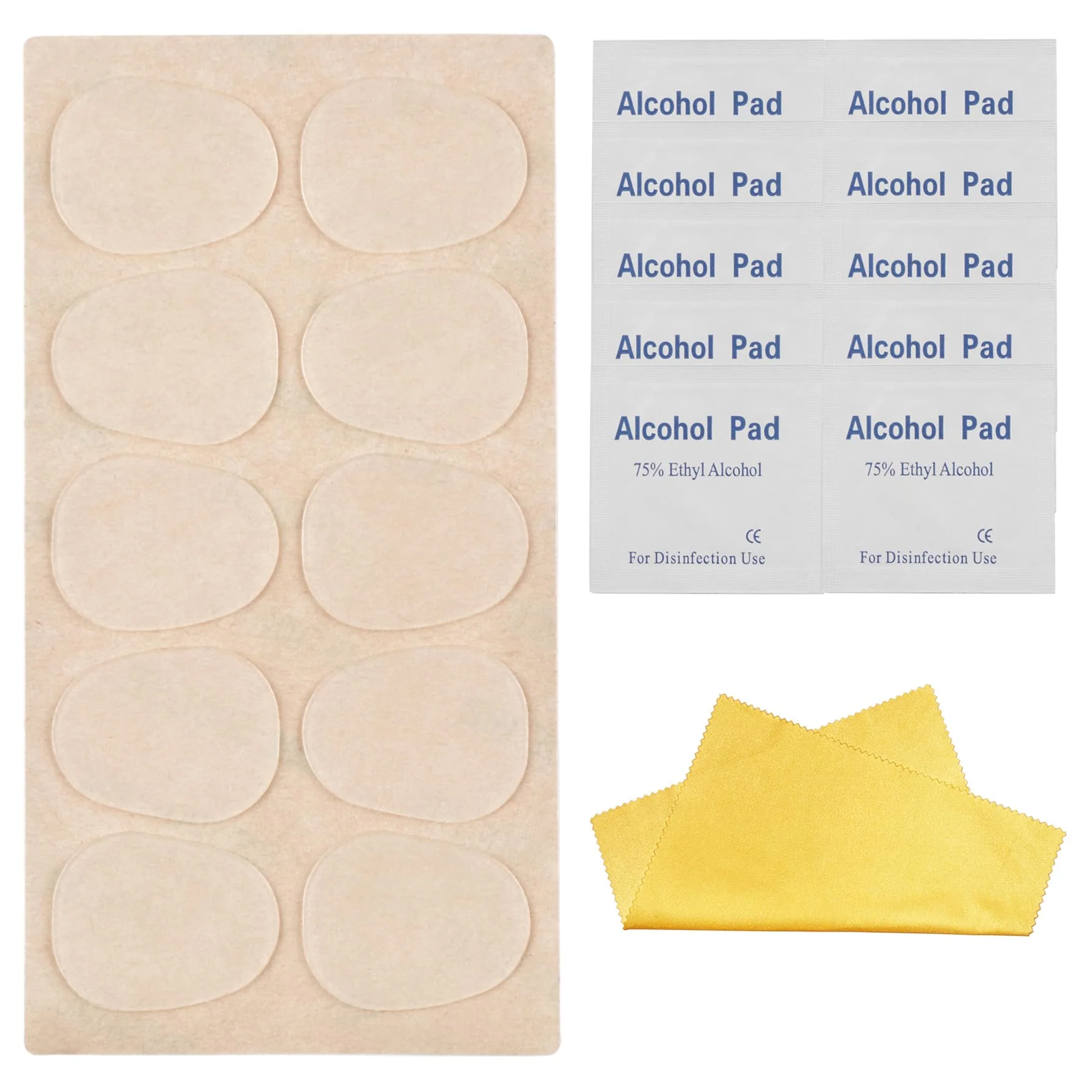 Rockhouse Saxophone Mouthpiece Pads Patch Teeth Cushion Clear 0.8mm Silicone Pad Alto Tenor Sax Accessory, 10-pack sax 0.8mm